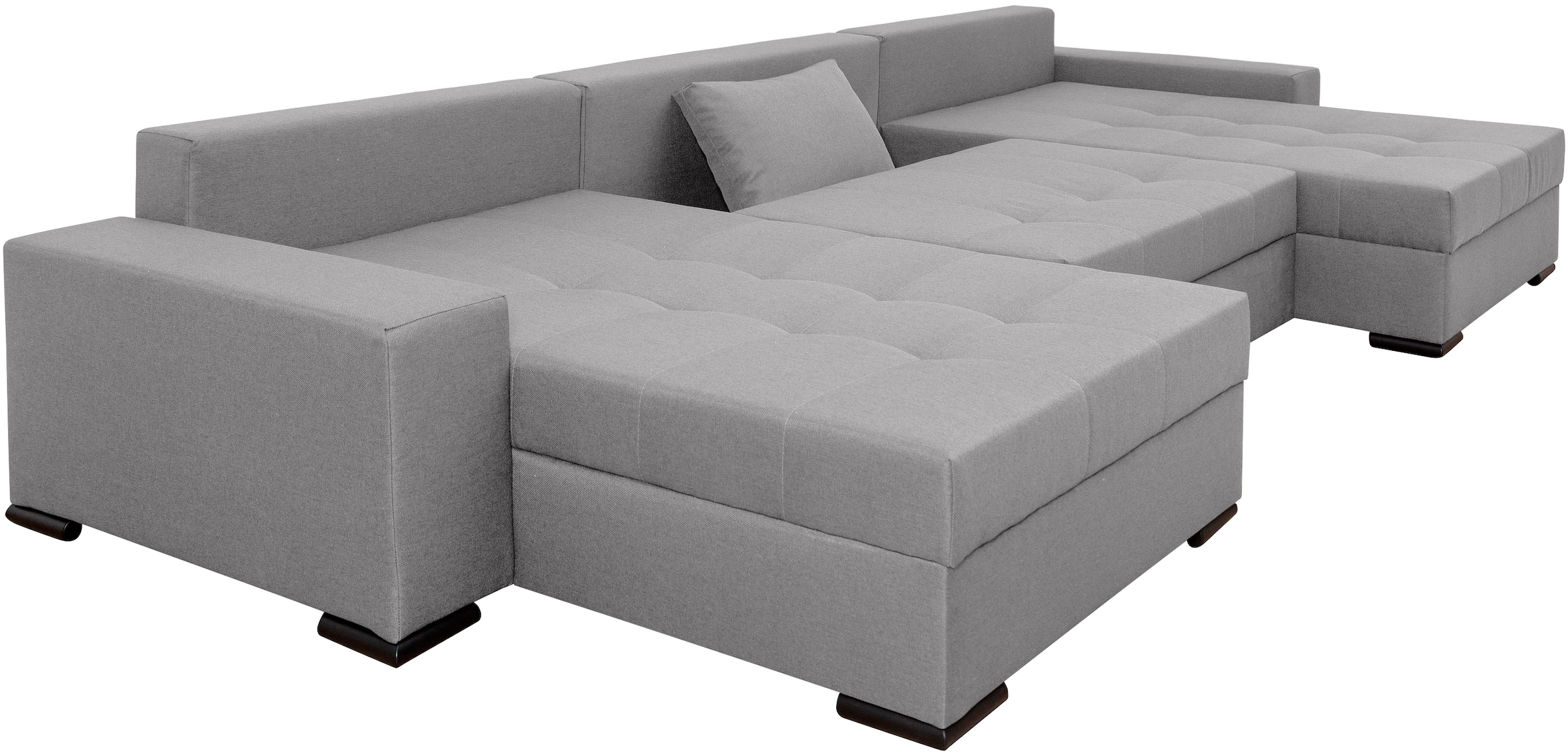 COLLECTION AB Wohnlandschaft »Josy XXXL-Relax U-Form, B: 352 cm« mit Bettfunktion, Bettkasten & 2 Nackenkissen, Federkern