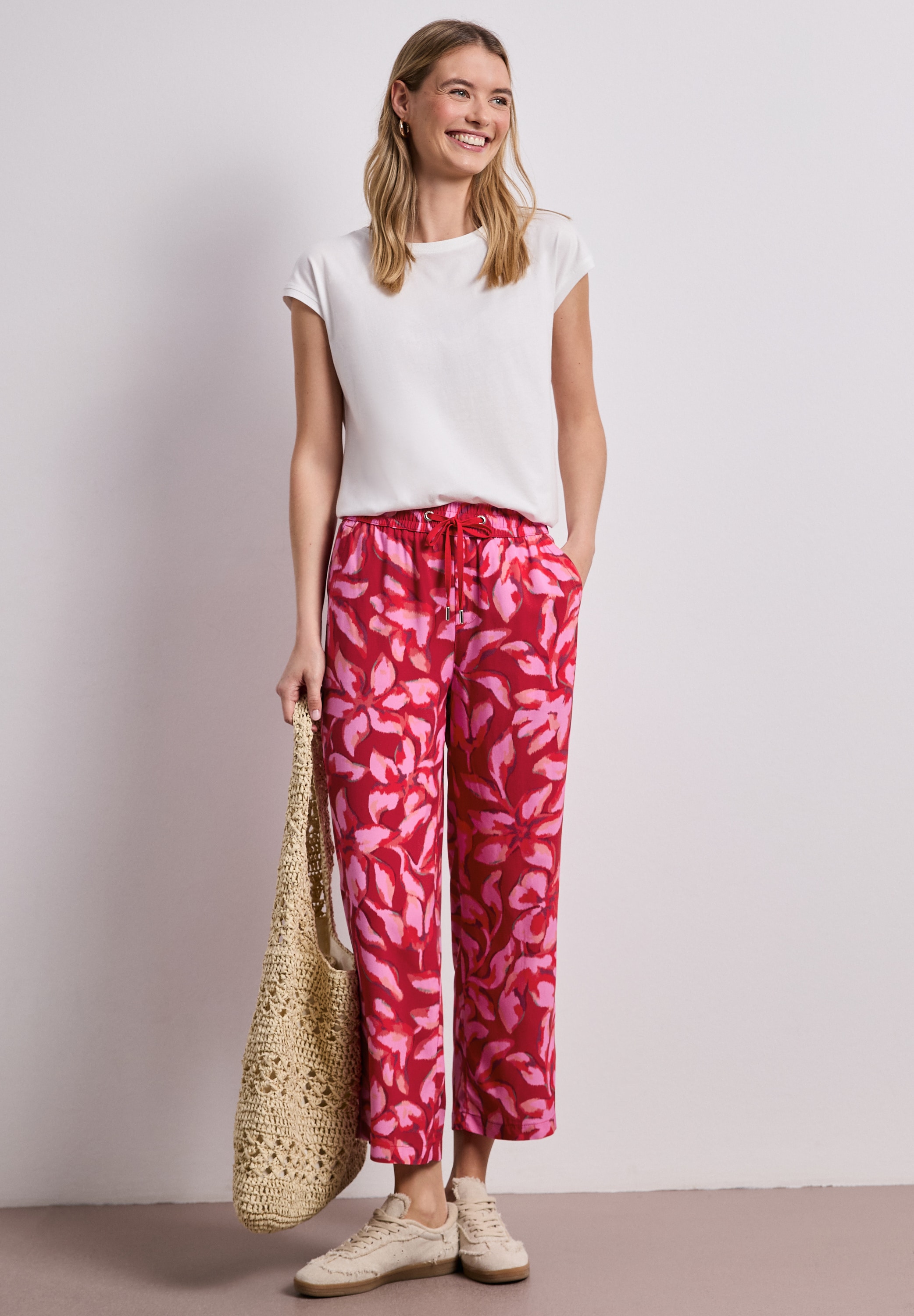 STREET ONE Pantalon 7/8 »Style Emee«  imprimé, avec poches, jambe large