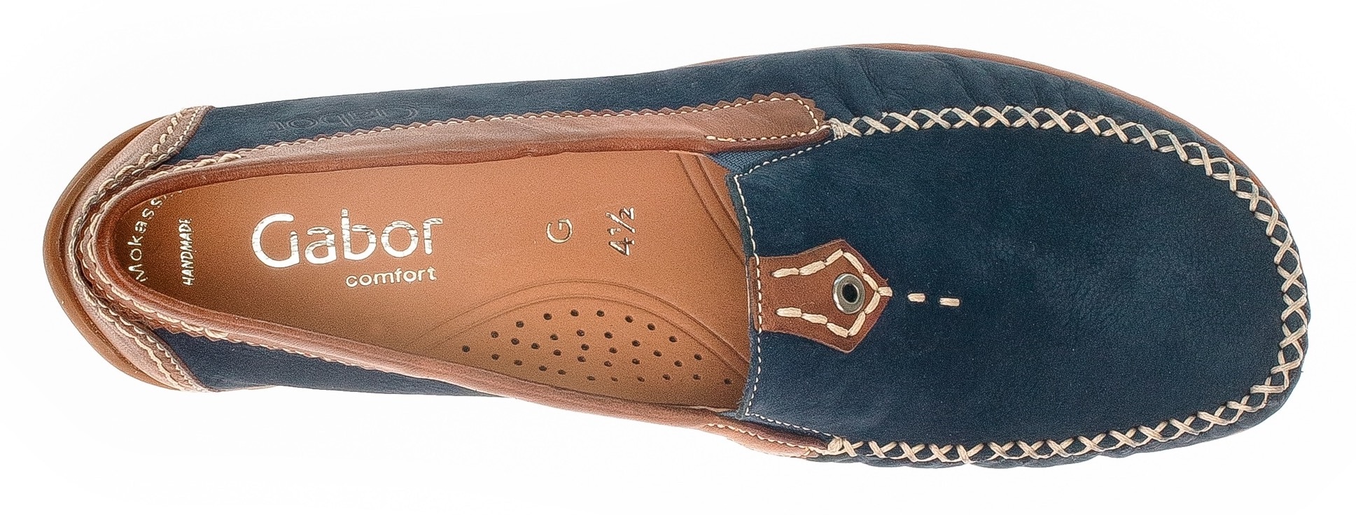 Gabor Mocassin »FLORENZ«  , Slipper, Schlupfschuh, Bequmschuh mit Kontrastnaht, Weite G (=weit)