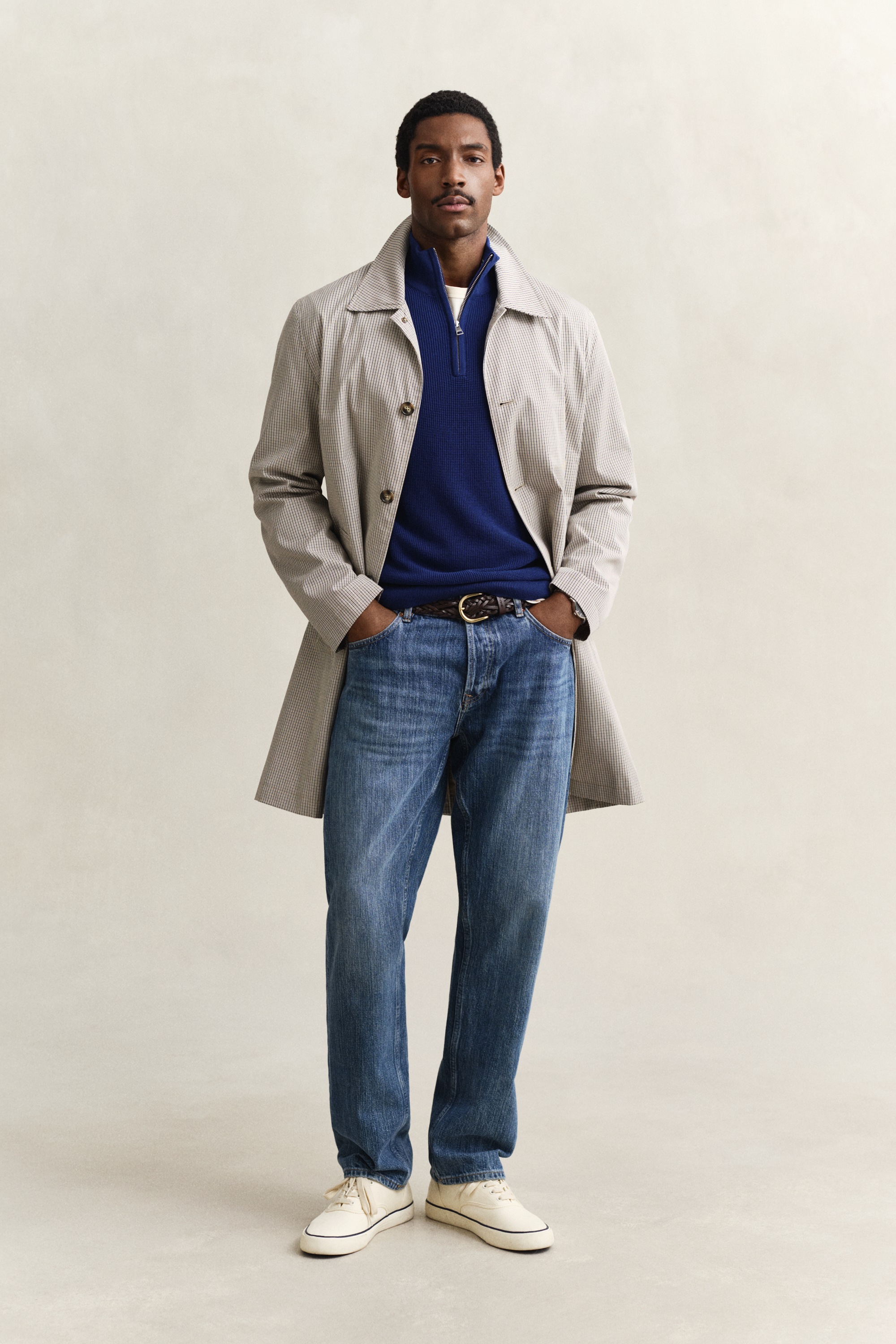 Gant Troyer »MICRO TEXTURED COTTON HALF ZIP« Regular fit mit Troyerkragen