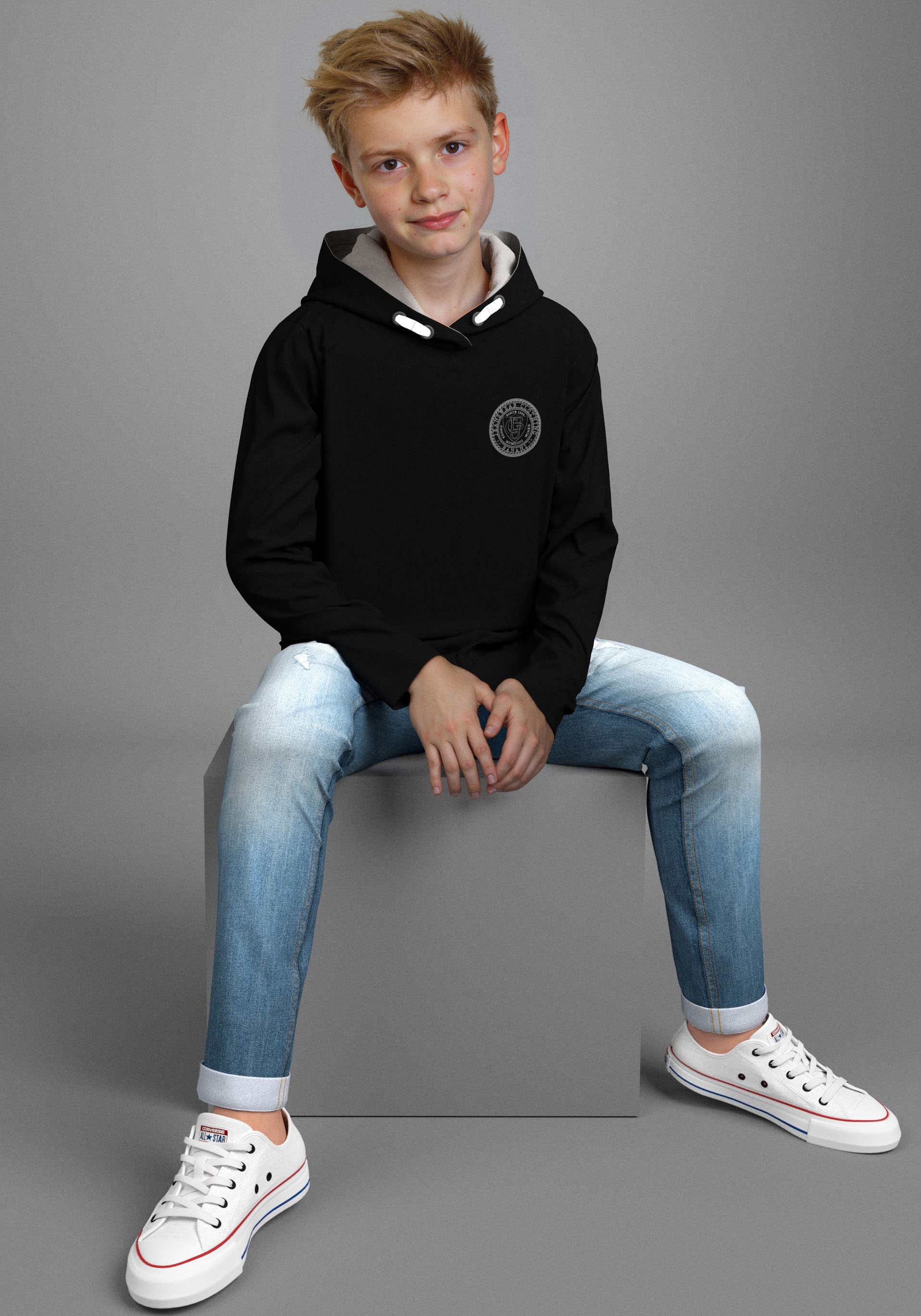 Bruno Banani T-shirt à capuche »Shirt mit RÜCKENPRINT« NEU! BRUNO BANANI für TEENS. Cooles Logoshirt