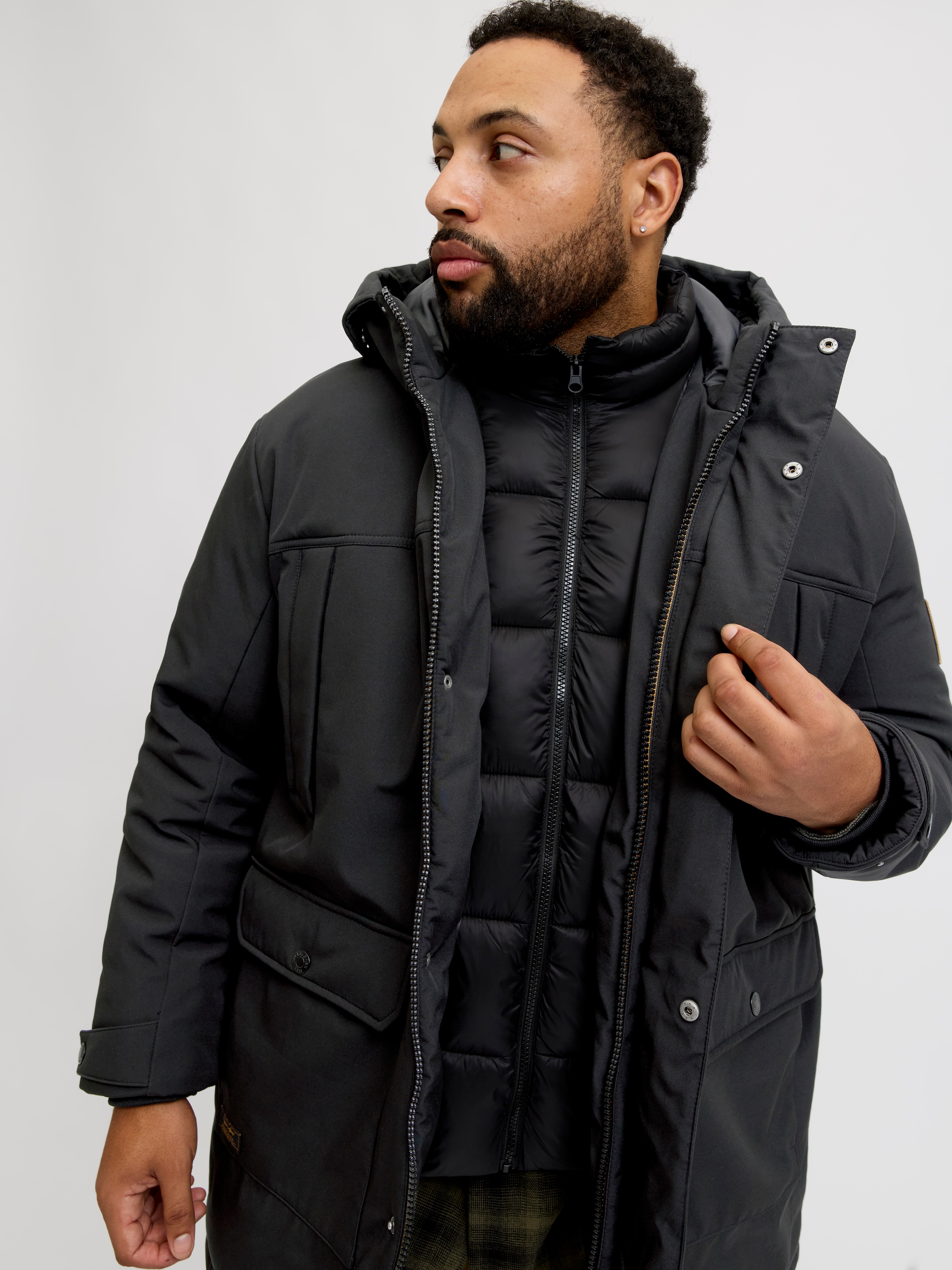 Jack & Jones PlusSize Parka »JJFINN SOFTSHELL PARKA PLS« mit Kapuze
