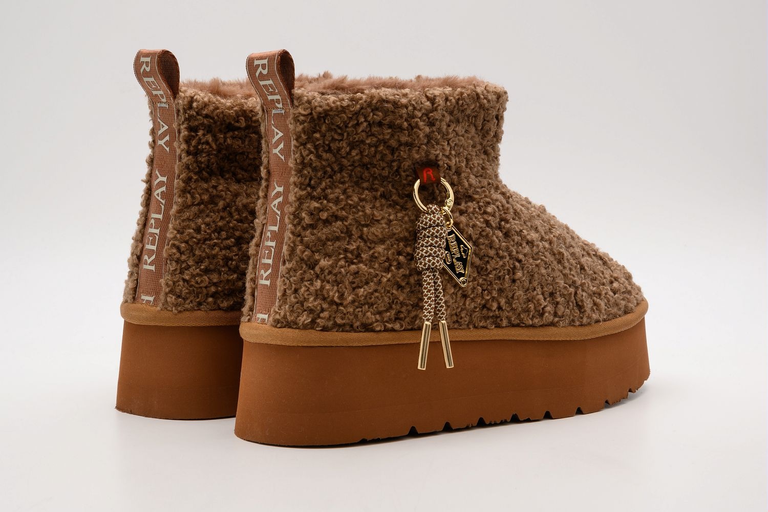 Replay Bottes d'hiver »CHIC STORM«  Plateauboots, Trendy-Boot in Teddy-Optik, mit Anziehlasche