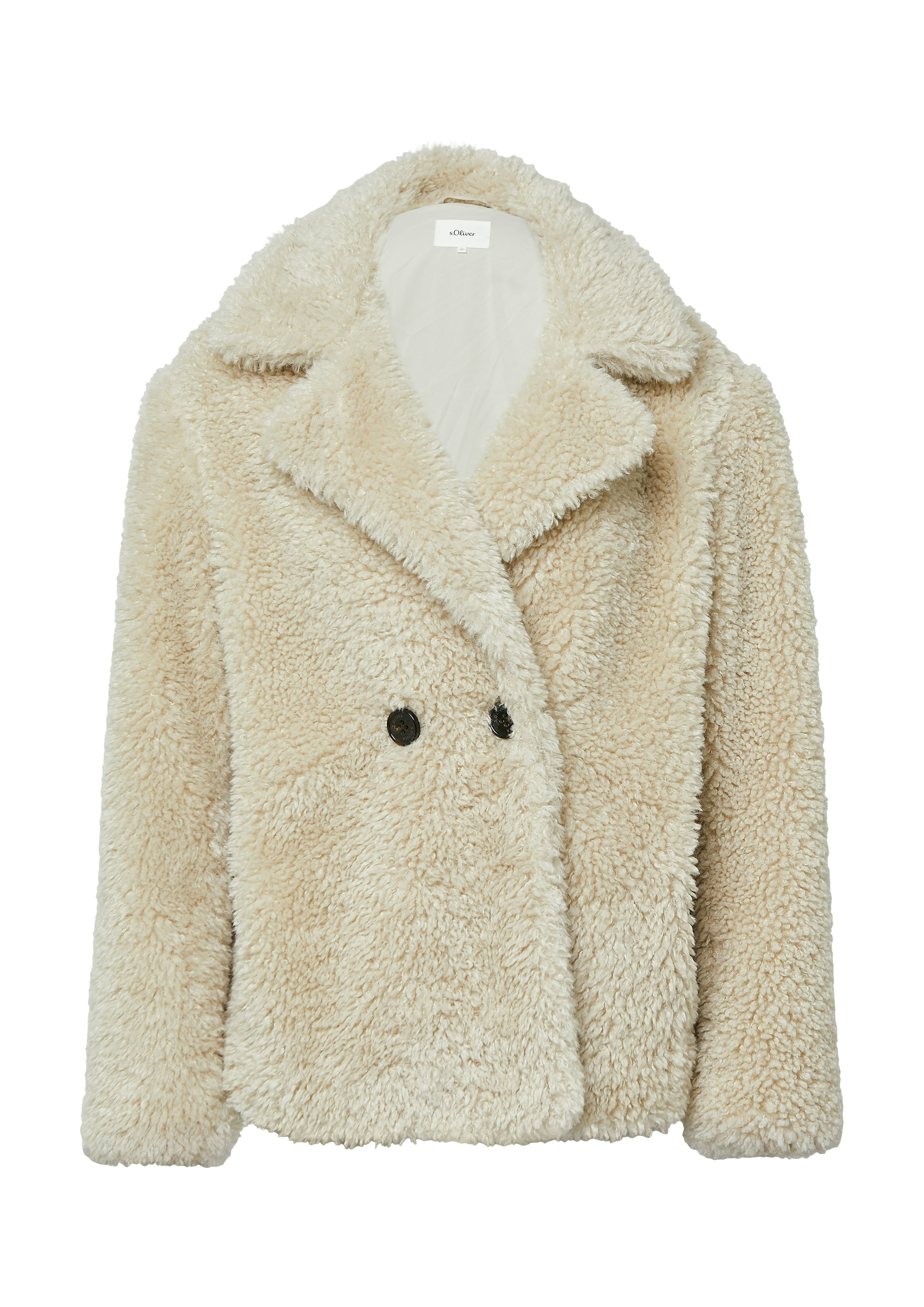 s.Oliver Veste en peluche sans capuche avec col à revers