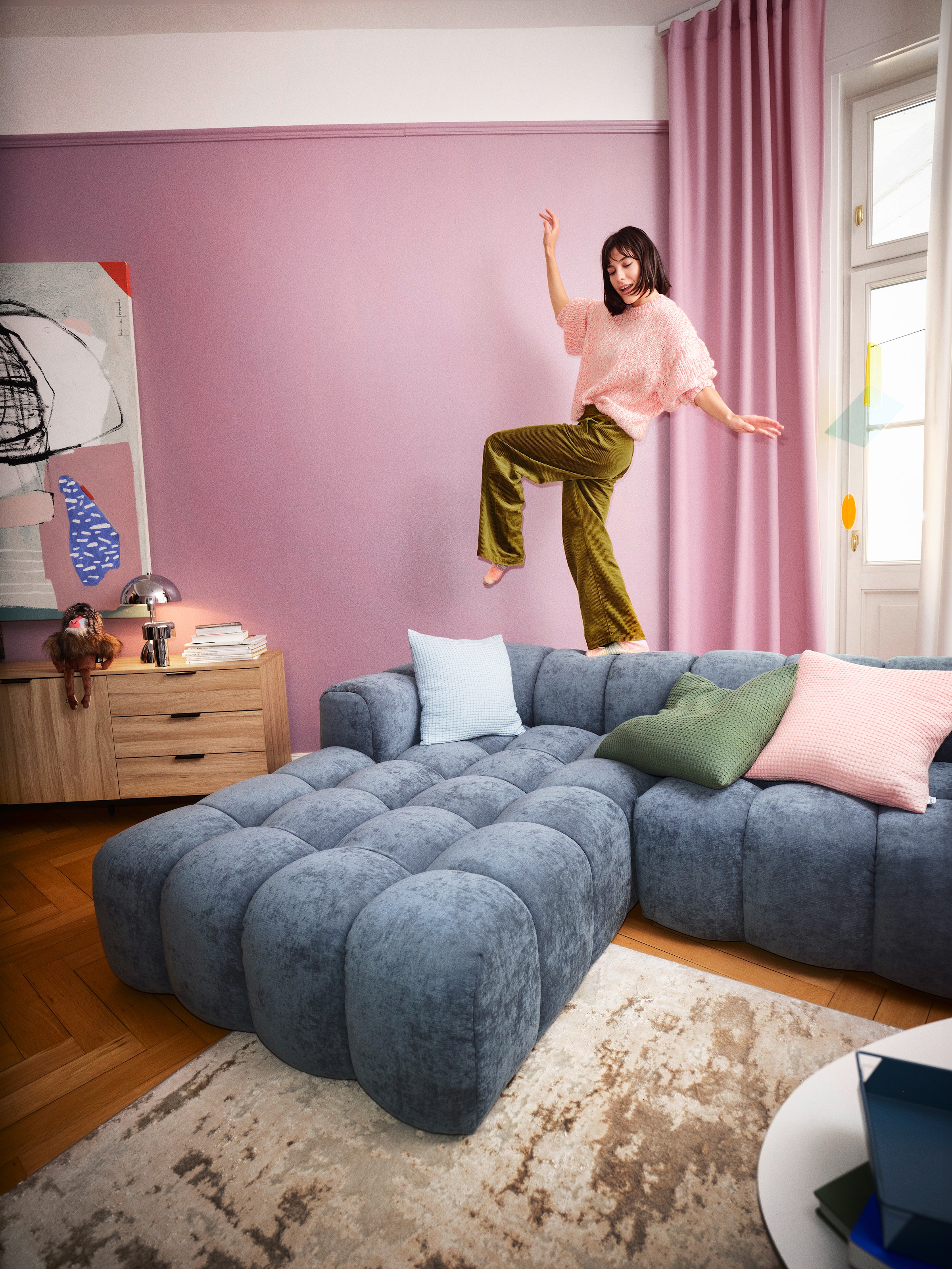 GOODproduct Teppich »Miaja, im Vintage-Look« rechteckig 11 mm Höhe dichte Qualität,  leichter Glanz, Wohnzimmer, Schlafzimmer, Esszimmer