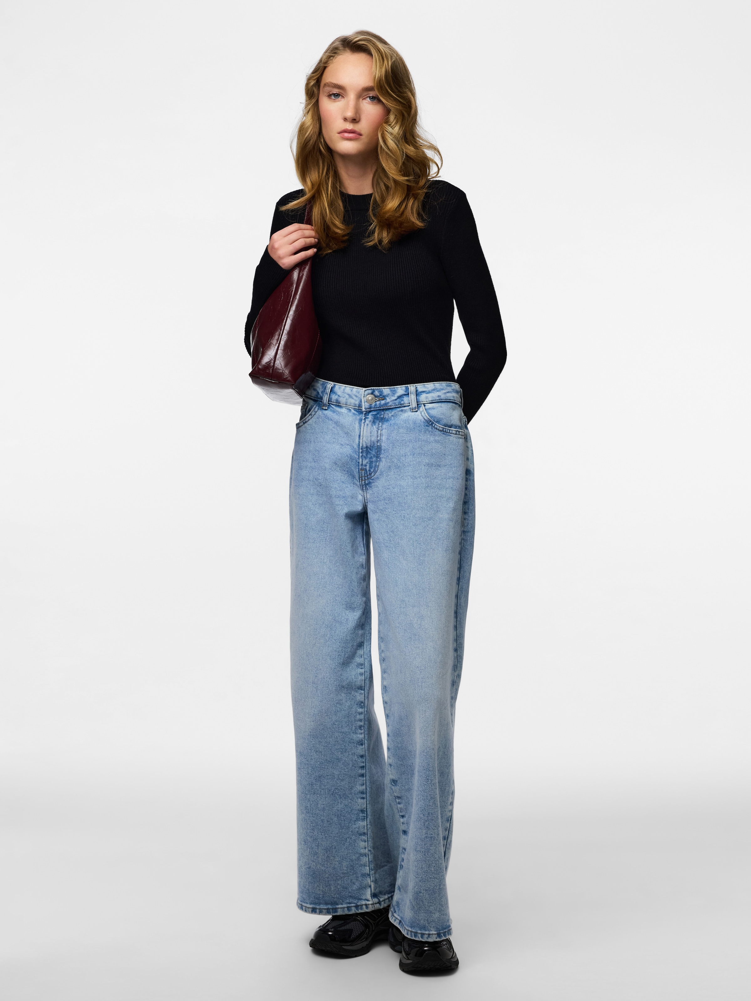 pieces Pull à col rond »PCMIRA NEW LS O-NECK KNIT NOOS BC«
