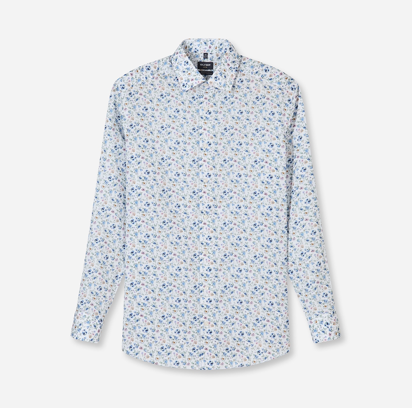 OLYMP Chemise à manches longues »Luxor« Businesshemd, New-Kentkragen, floraler Print, modern fit