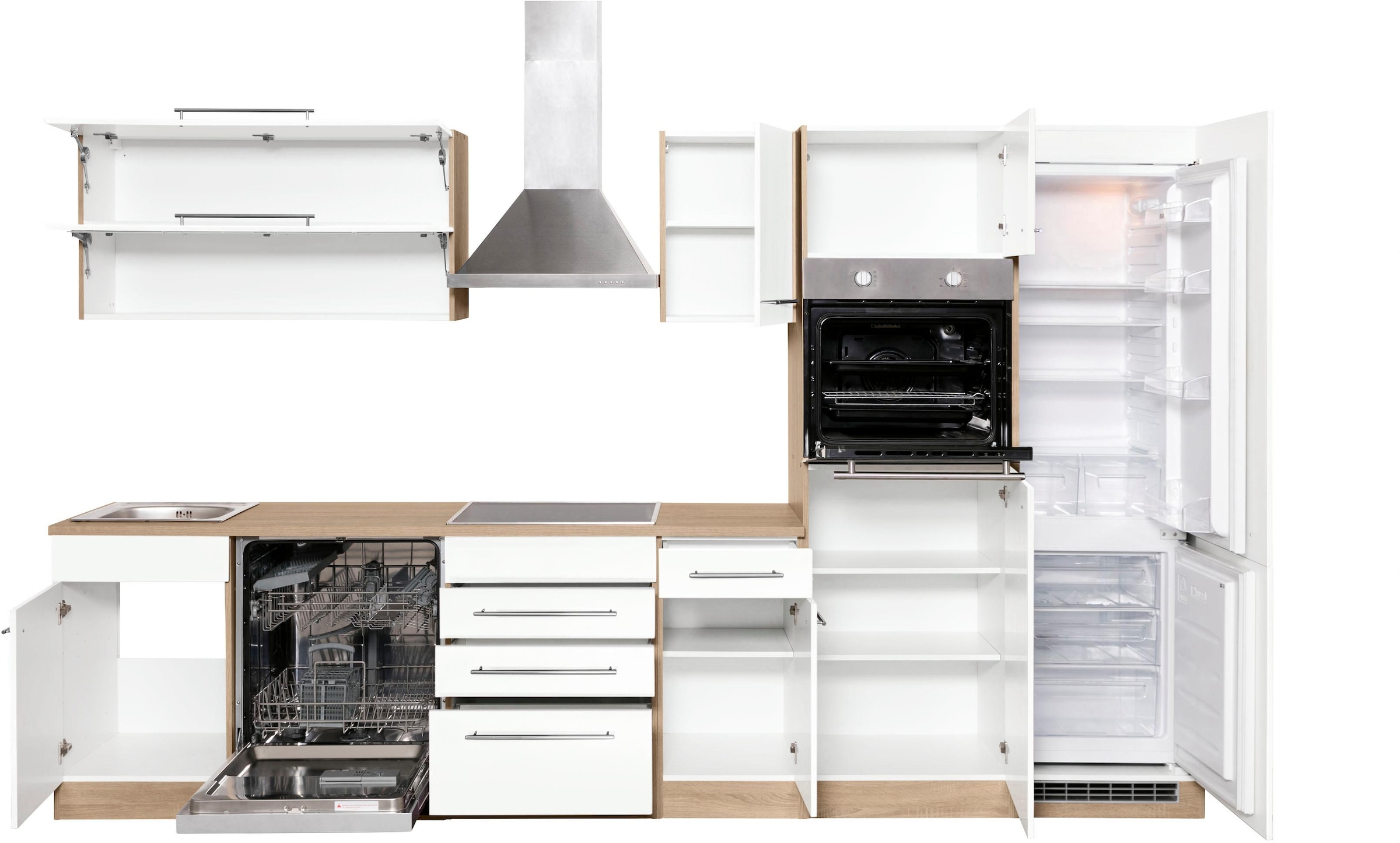 KOCHSTATION Kitchenette »KS-Eton« sans appareils électriques, largeur 330 cm