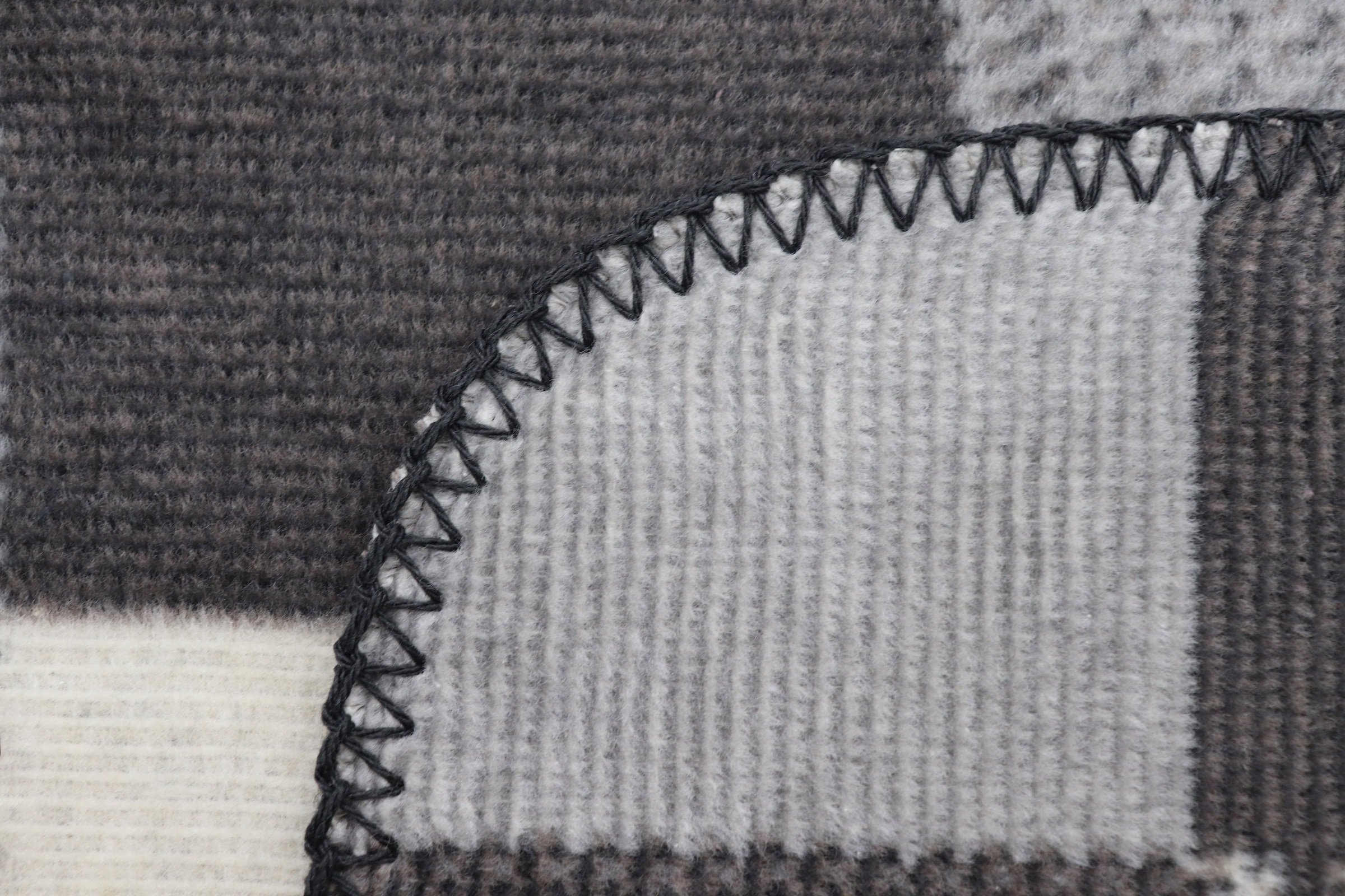 Biederlack Couverture d'intérieur »Shadow Check« Motif à carreaux effet tressé