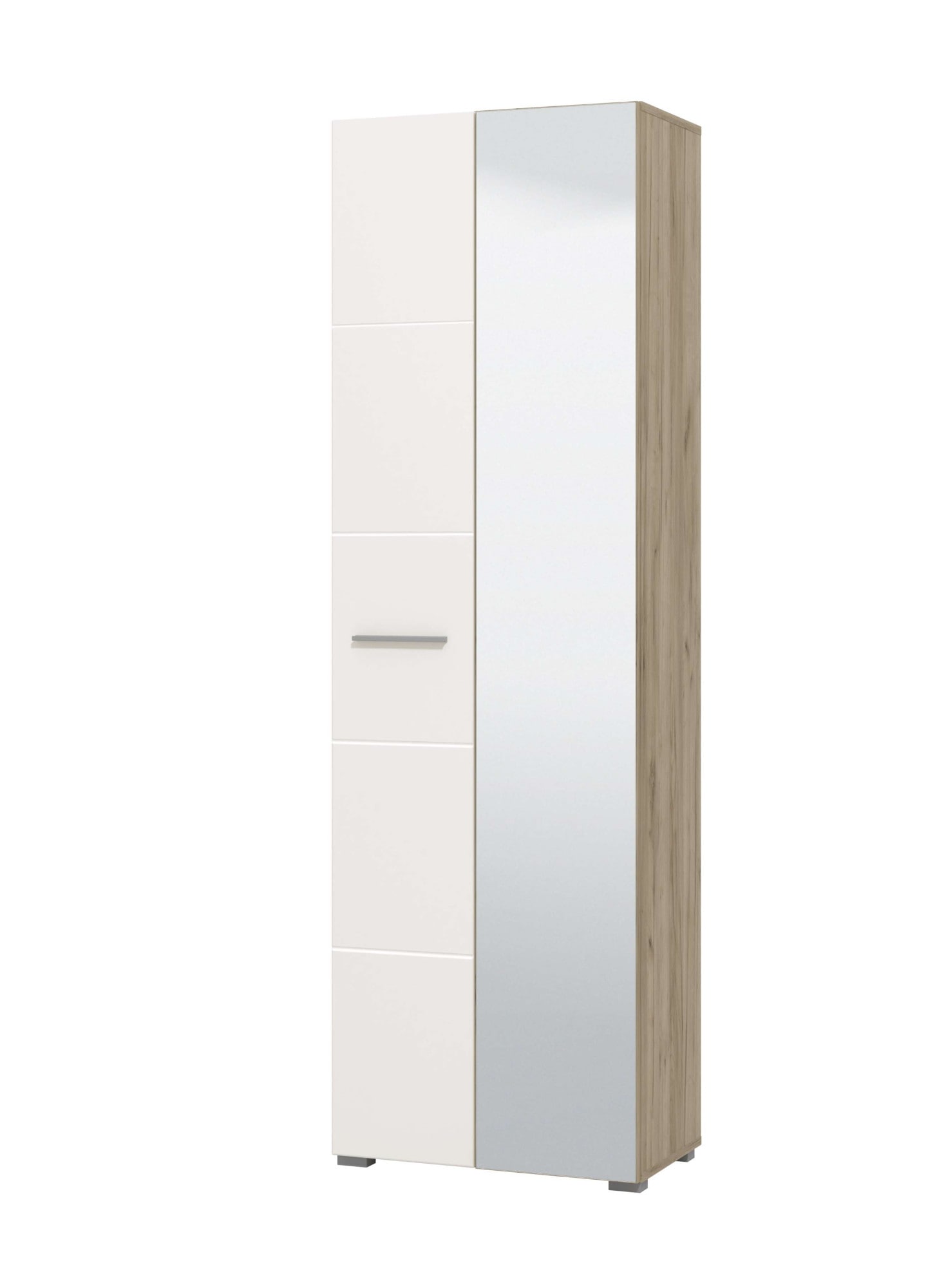Home affaire Armoire vestiaire »Beny Kleiderschrank, Stauraumschrank, Flurschrank, Höhe 193 cm« Hochglanzfronten, Spiegeltür, Breite 60 cm, ausziehbare Kleiderstange