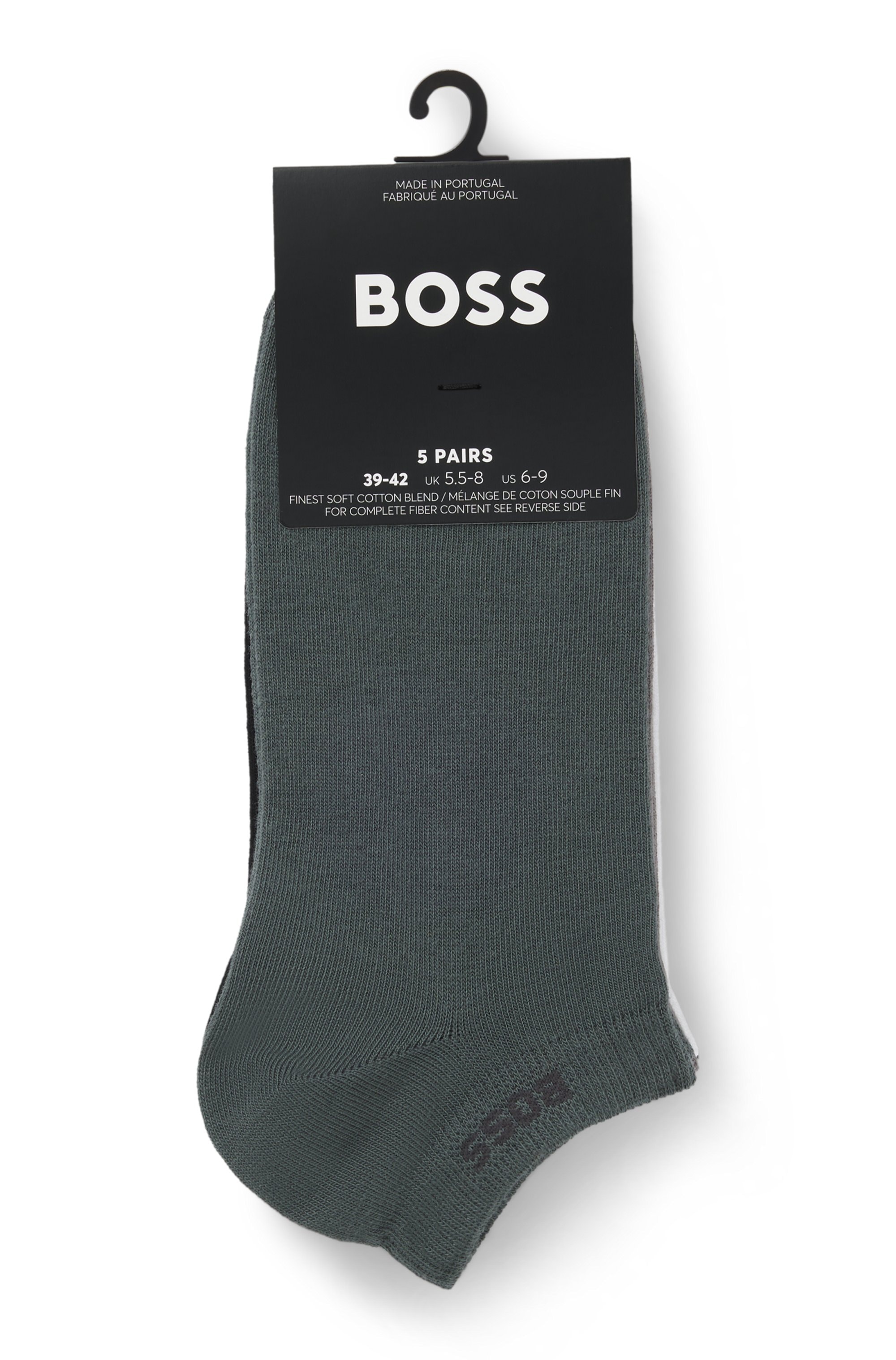 BOSS Sneakersocken »5P AS Uni CC« Packung, 5 Stk. tlg. mit BOSS Label