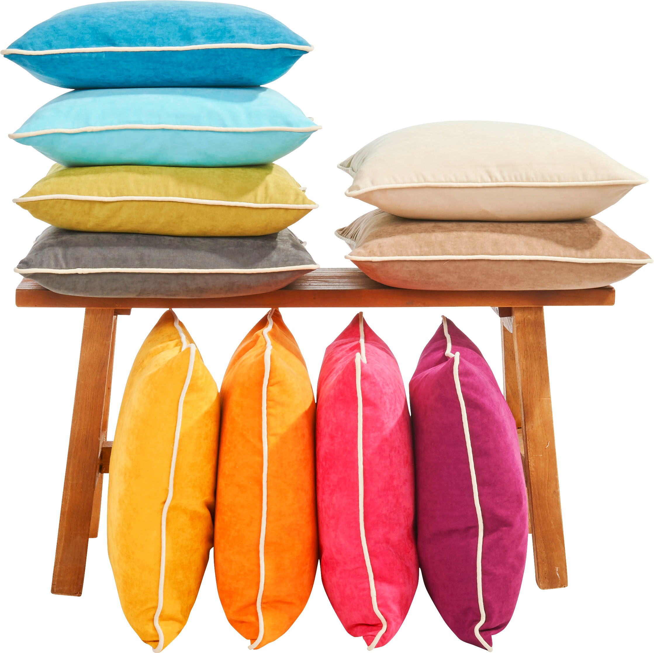 done.® Dekokissen »Joy« unifarben, Reissverschluss, Kissenhüle ohne Füllung, 1 Stück