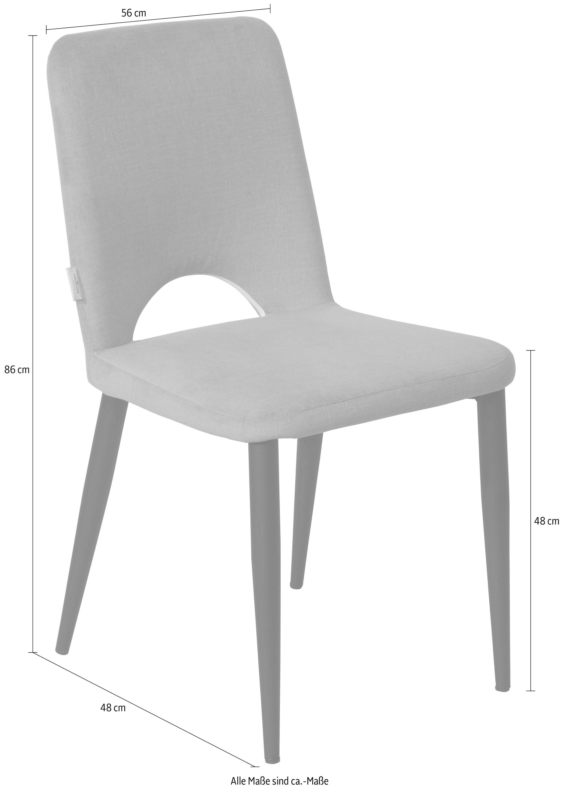 SIT Chaise rembourrée »Pafos 2er-Set Celadon mit Stoffbezug & Stahlgestell« (Ensemble) 2 cuisCoussins confort au siège et au dossier pour une assise détendue