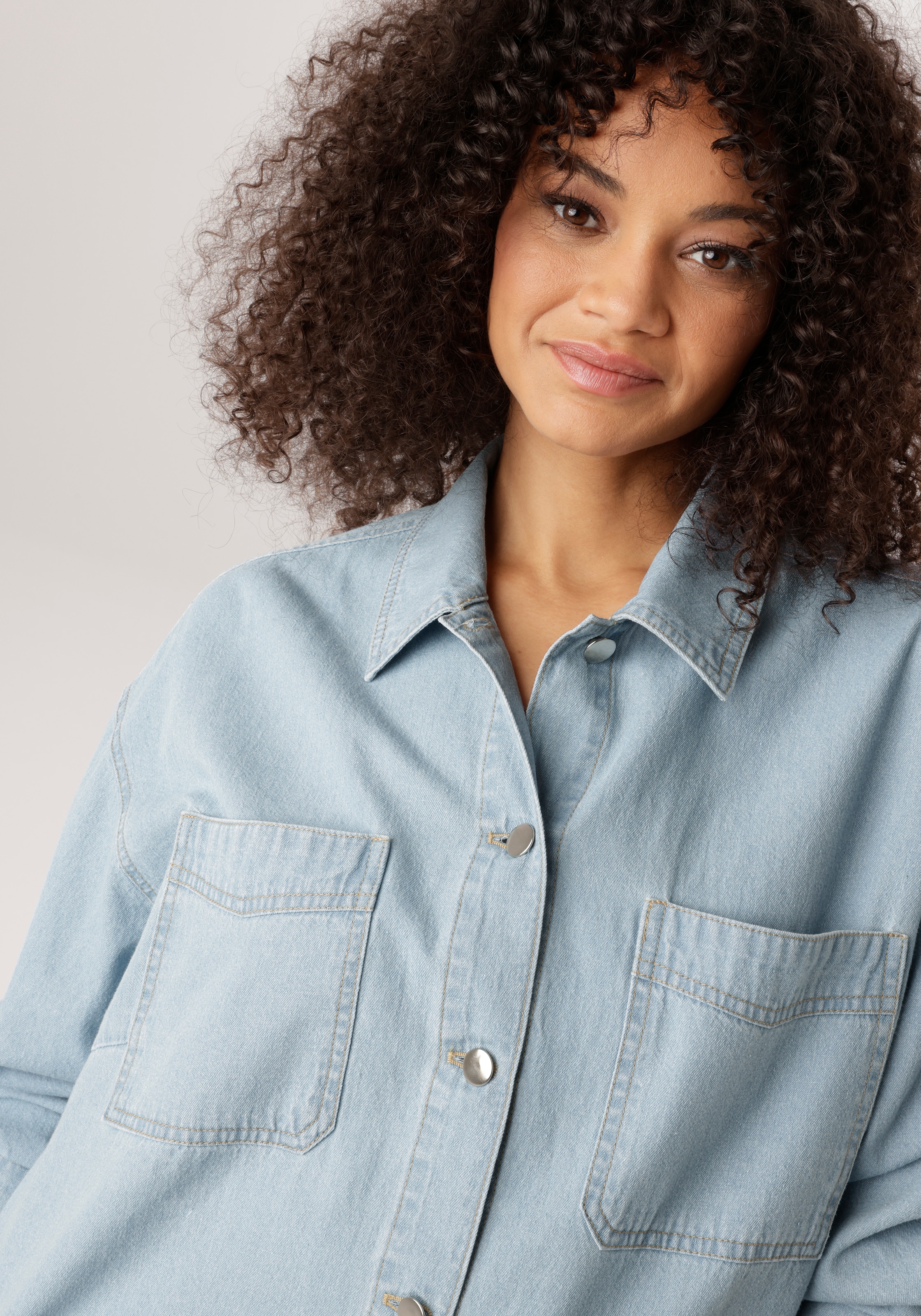 Aniston PLUS Blouse en jean grosszügig geschnitten - NEUE KOLLEKTION