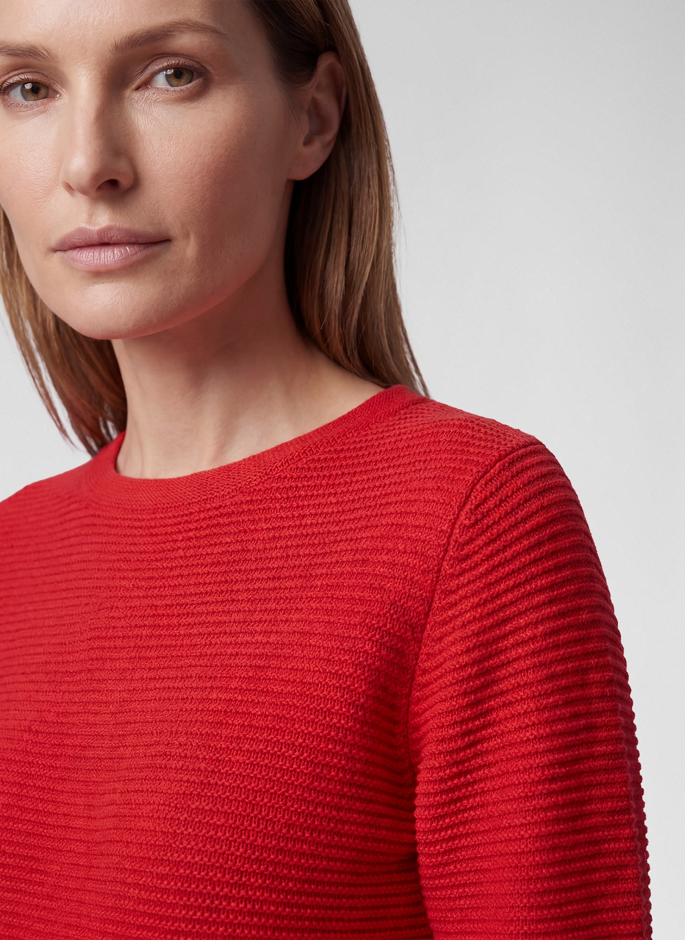 Rabe Pull en tricot avec texture fine / col rond