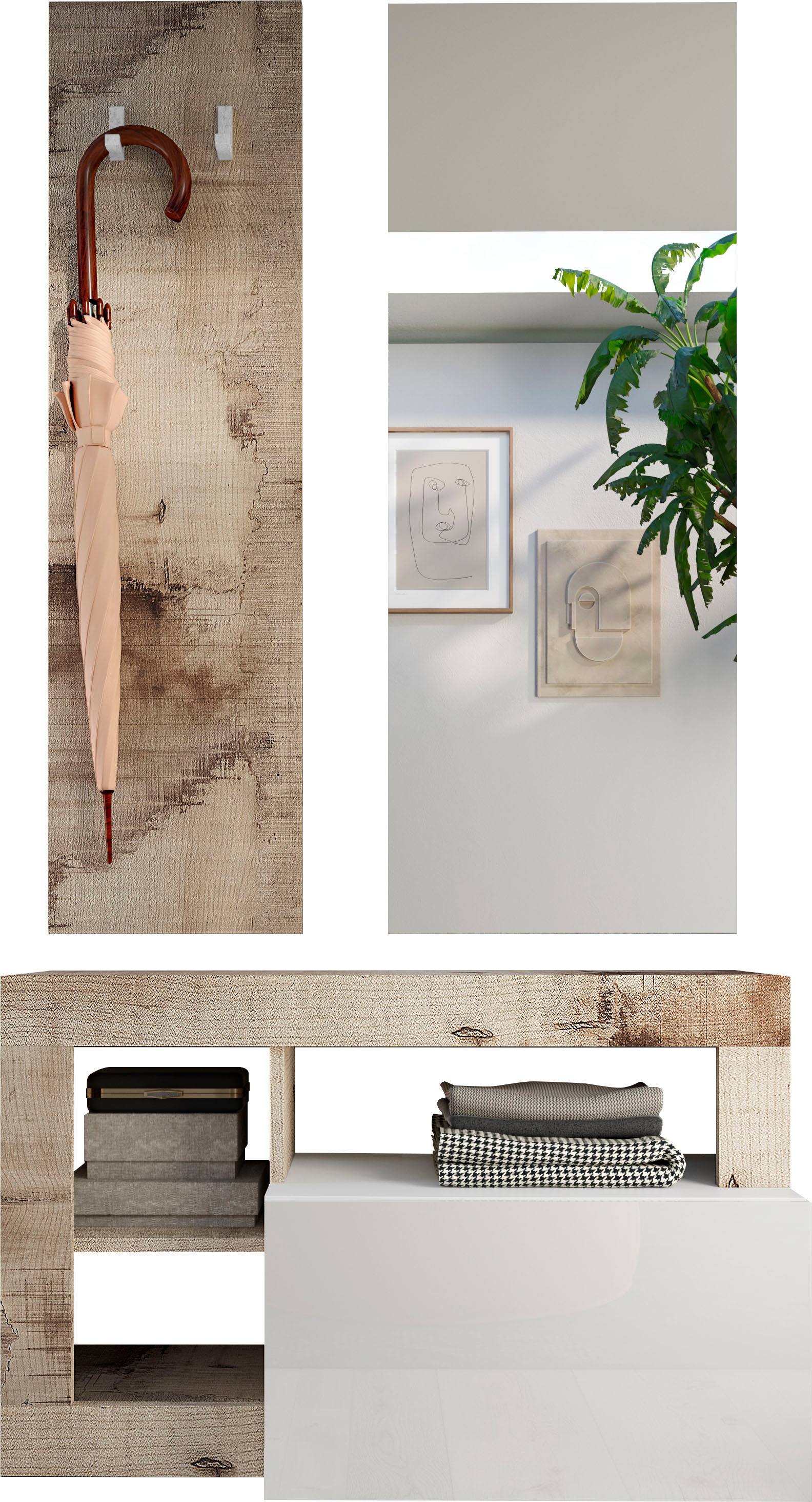 INOSIGN Armoire vestiaire »Hamburg, Breite 91 cm« mit 1 Klappe