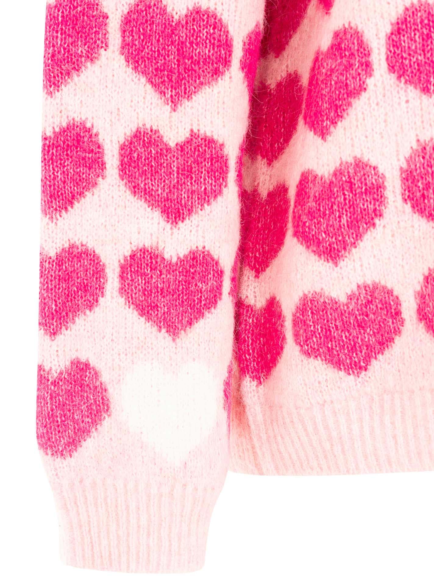 Zwillingsherz Pull en tricot »"HEARTS"« oversize, motif cœur, col rond, épaules tombantes, tricot