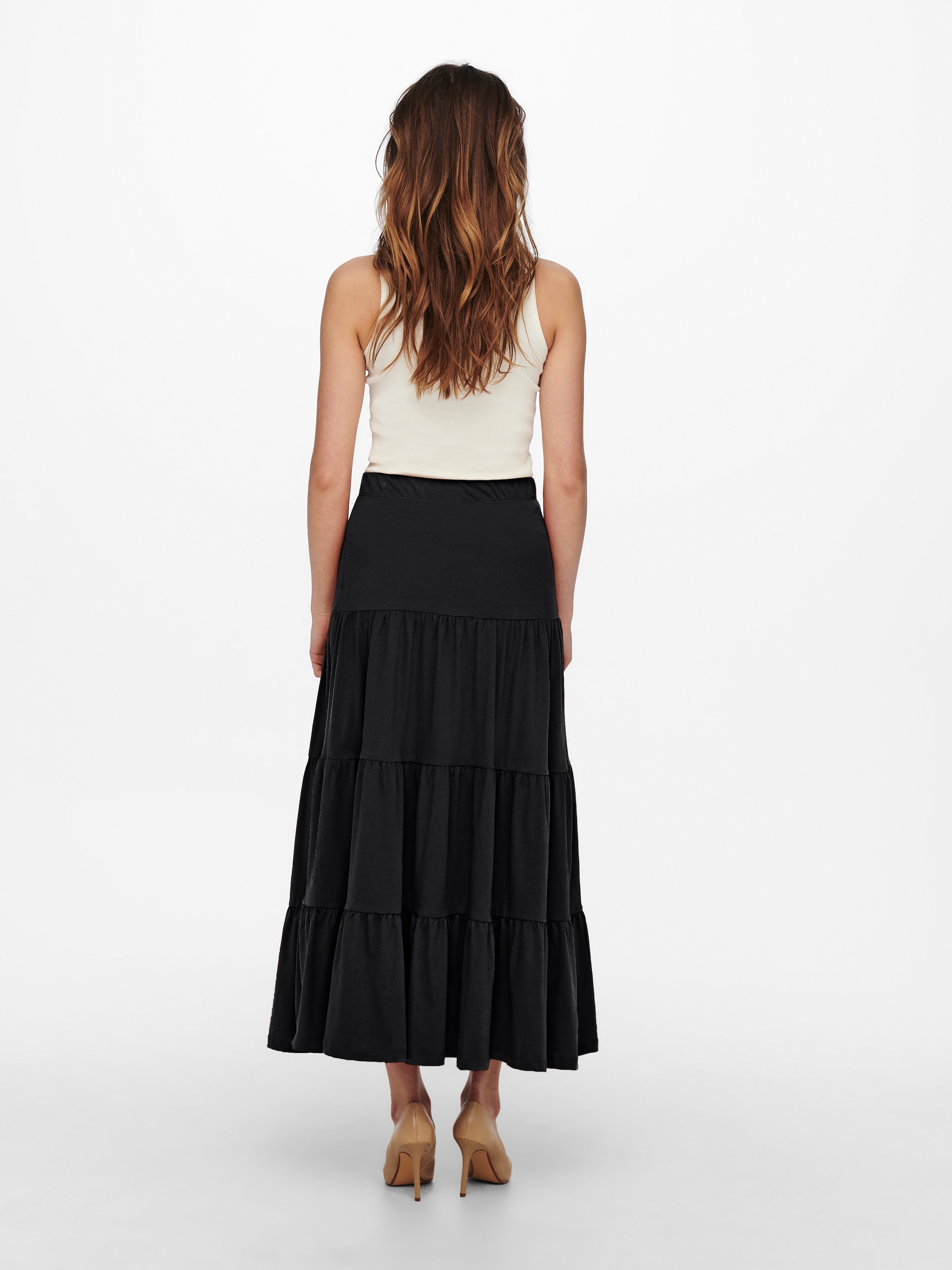 ONLY Maxi jupe »ONLMAY MAXI SKIRT« Baumwolle, mit Volant