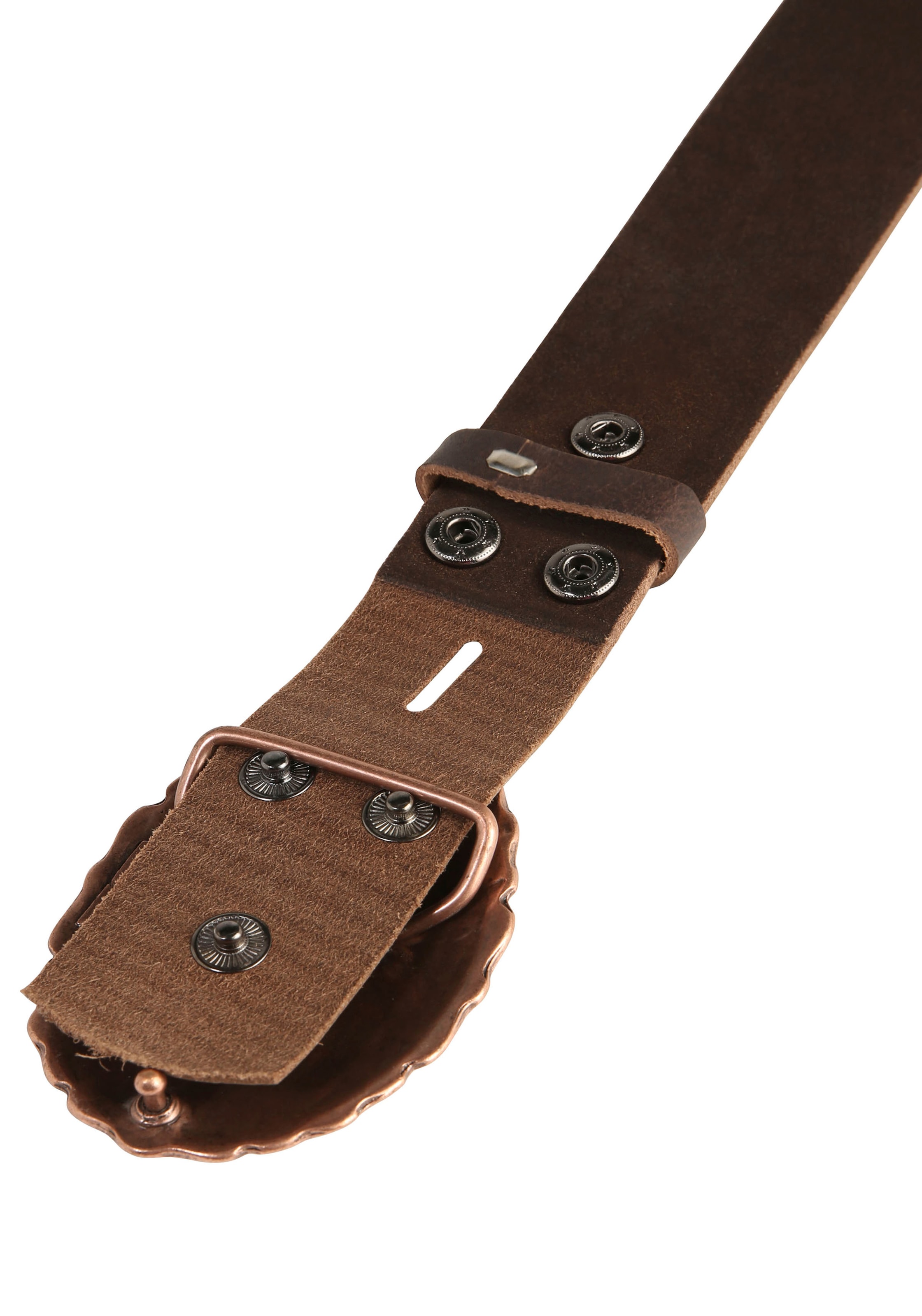 Rettungsring Gürtel Ledergürtel mit austauschbarer Schliesse »Oval Nieten Kupfer«