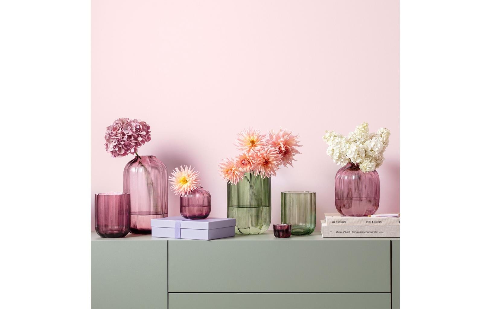 Villeroy & Boch Kerzenhalter »Fleur cassis, 6 Stück« Eleganter Kerzenhalter aus farbigem Glas