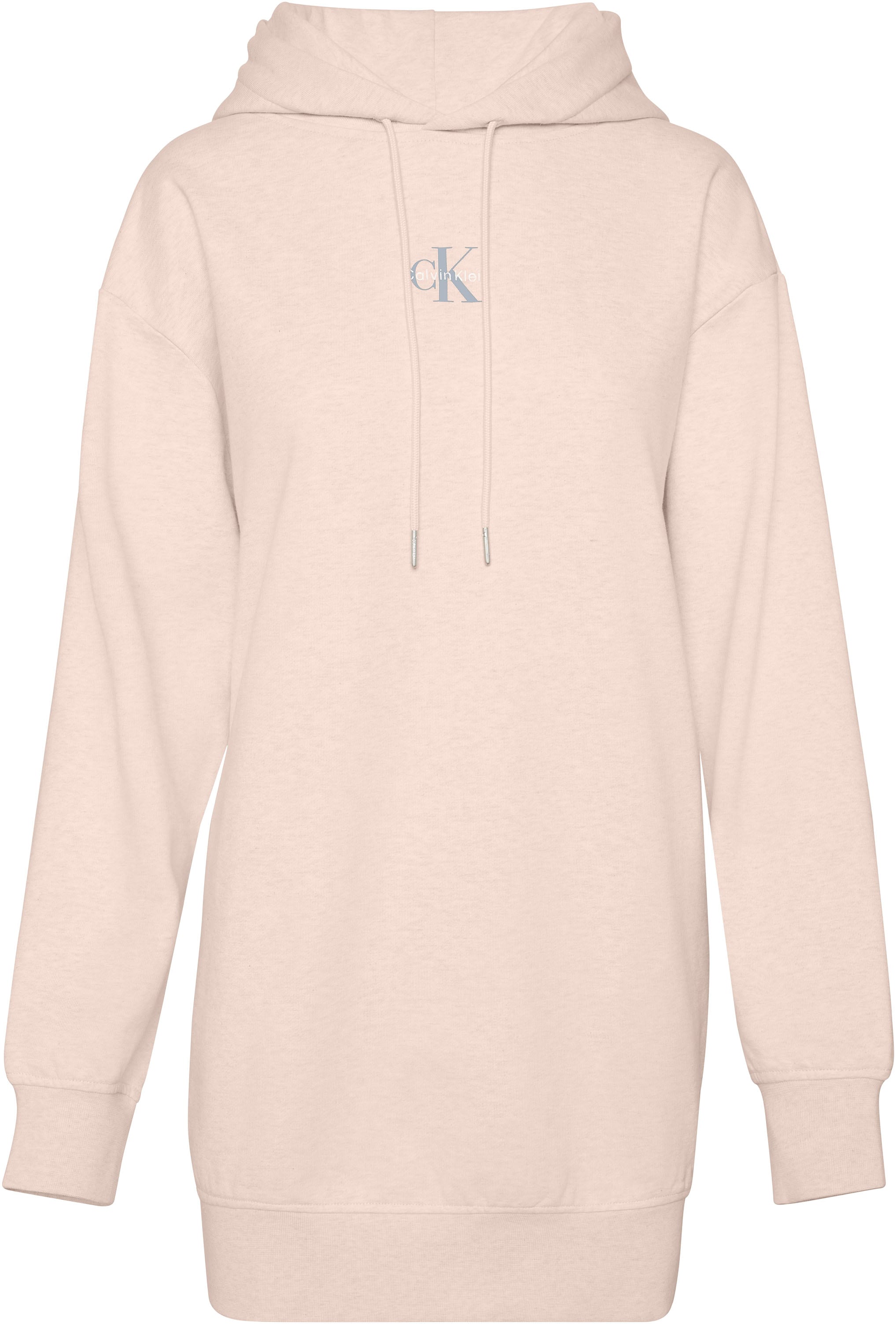 Calvin Klein Jeans Robe en sweat »LS MONOLOGO PREMIUM TERRY HOODIE« Sans poche Col rond, coupe ample