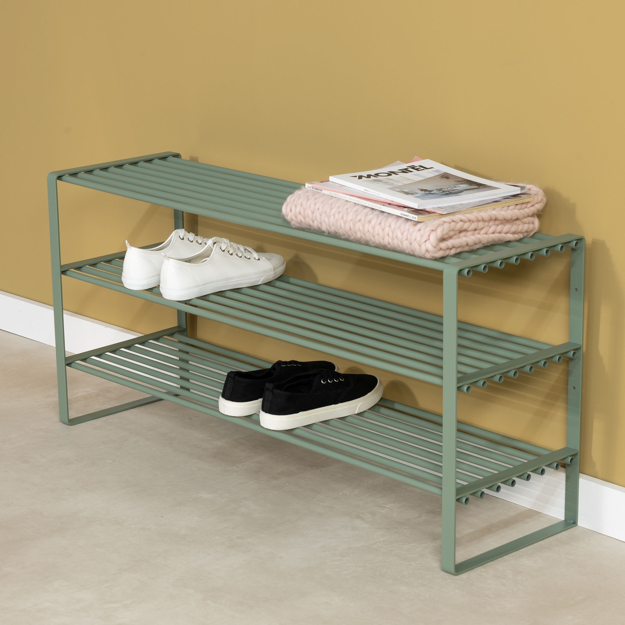 Spinder Design Étagère à chaussures »REX SR 2« 1 cuis tlg. Étagère en acier, largeur au choix 70 cm ou 100 cm