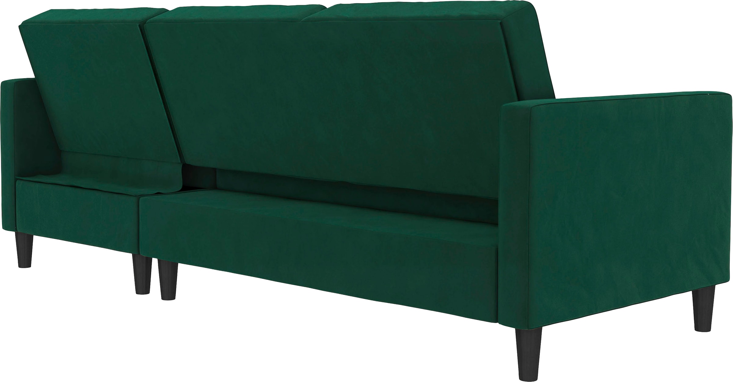 Dorel Home Ecksofa »Presley, L-Form,« Ecksofa mit Bett-Funktion und Stauraum, verstellbare Rückenlehne