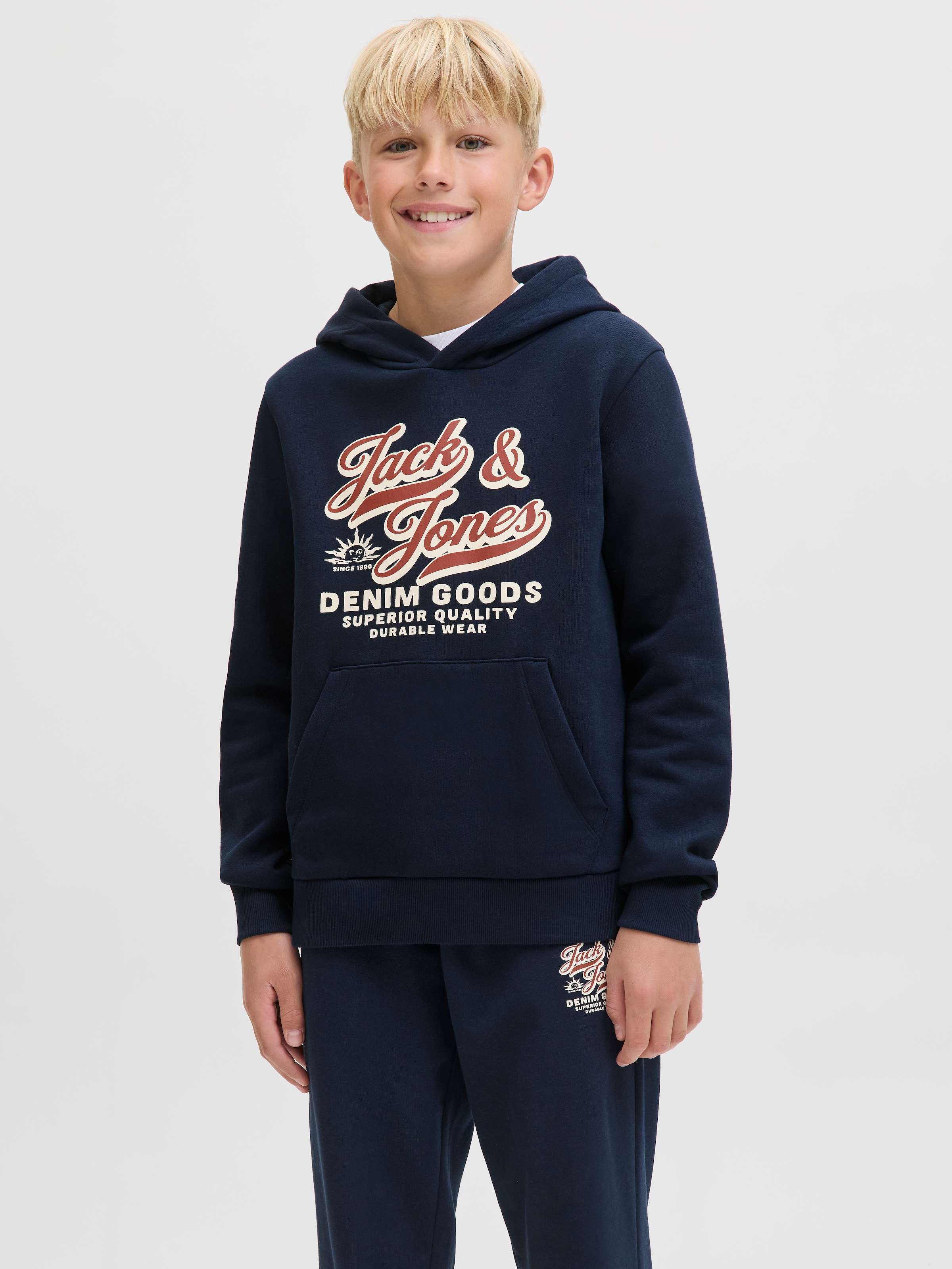 Jack & Jones Junior Kapuzensweatshirt »JJELOGO SWEAT HOOD 2 COL AW25 NOOS JNR«
