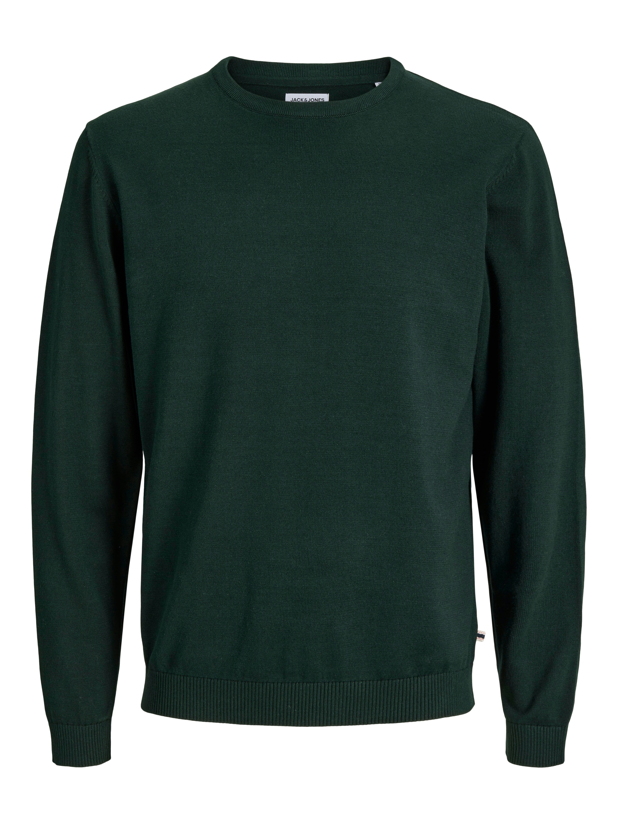 Jack & Jones Rundhalspullover »JJEBASIC KNIT CREW NECK NOOS« Baumwolle, regular fit