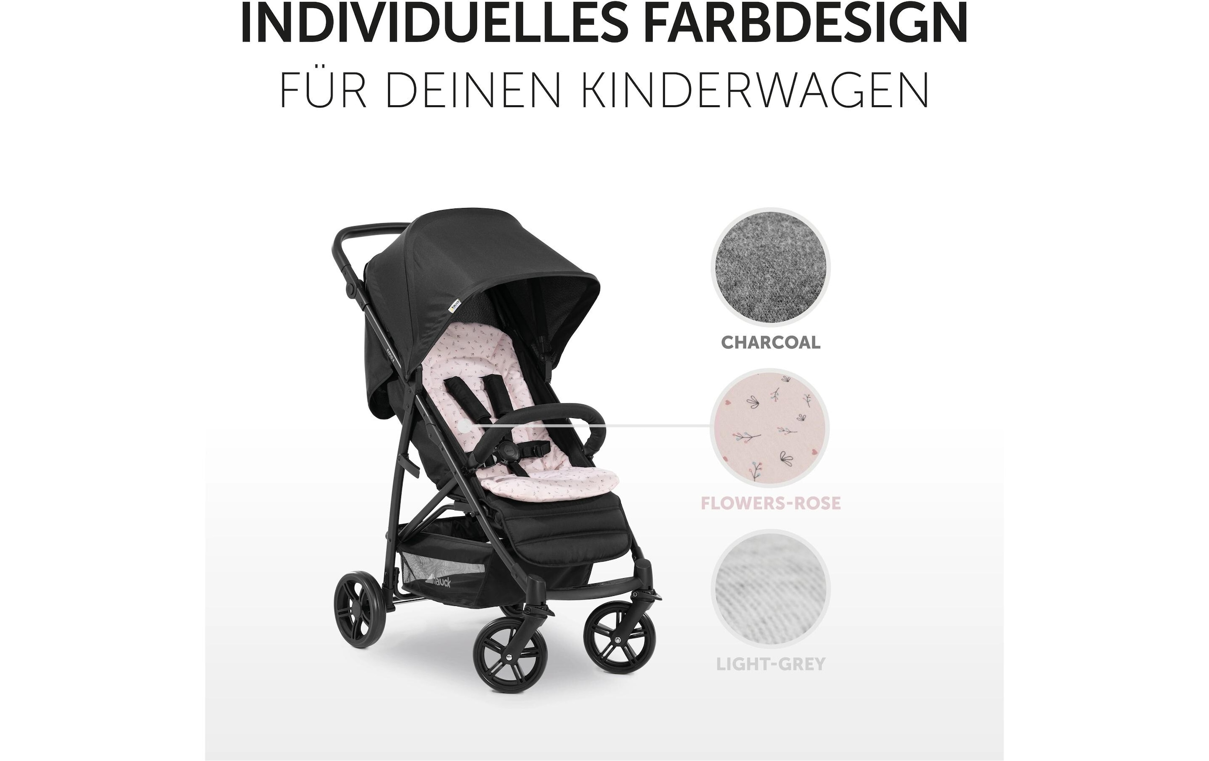 Hauck Housse de siège pour enfant »Seat Liner, Flowers Rose« également adapté aux poussettes