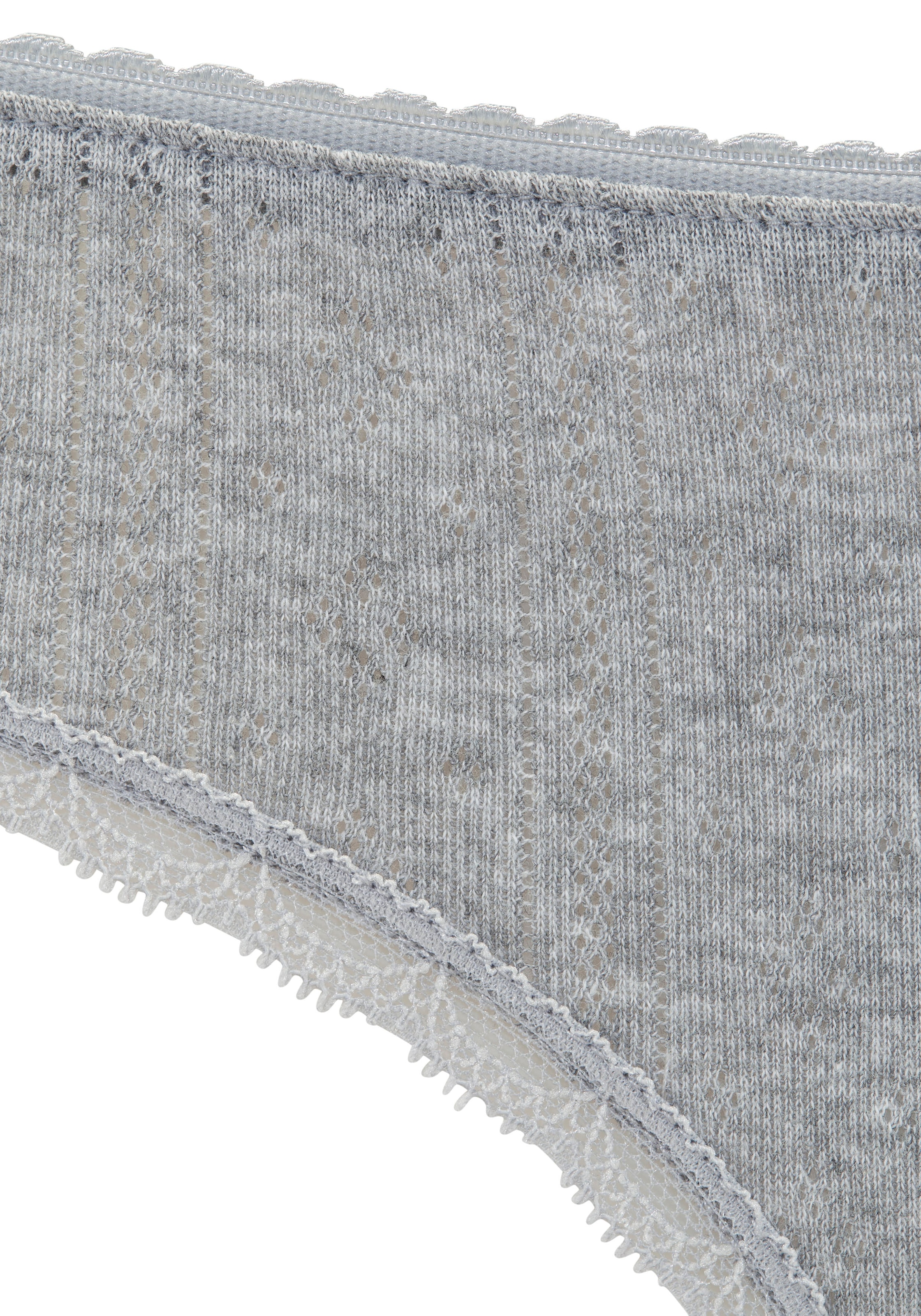 Vivance Brasilslip 3er-Pack,  aus feiner Pointelle-Ware mit Spitze, reine Baumwolle