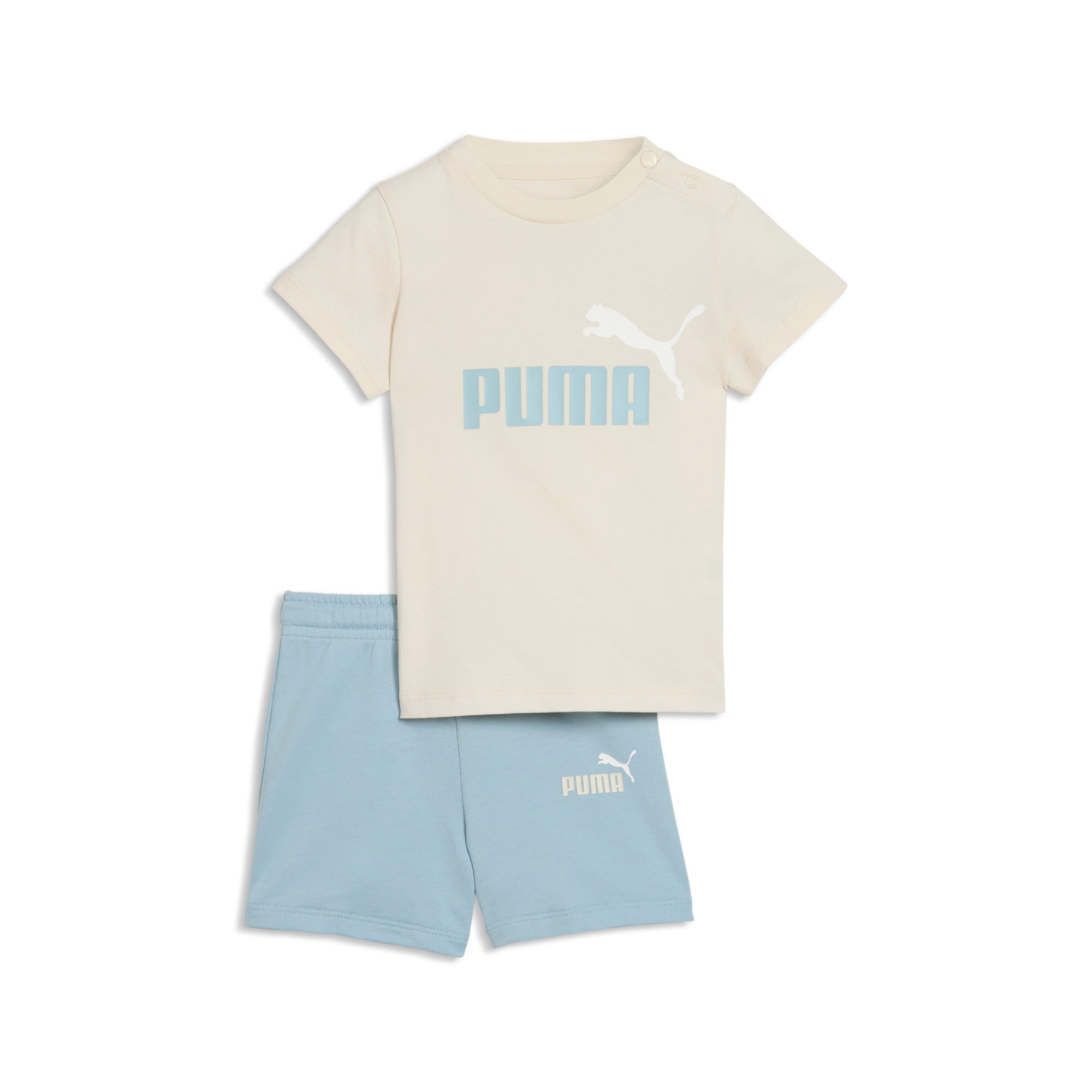 PUMA Trainingsanzug »MINICATS ESS TEE AND SHORTS SET INF« 2 tlg. zweiteiliges Set, für Kinder, mit Rundhalsausschnitt, Regular Fit