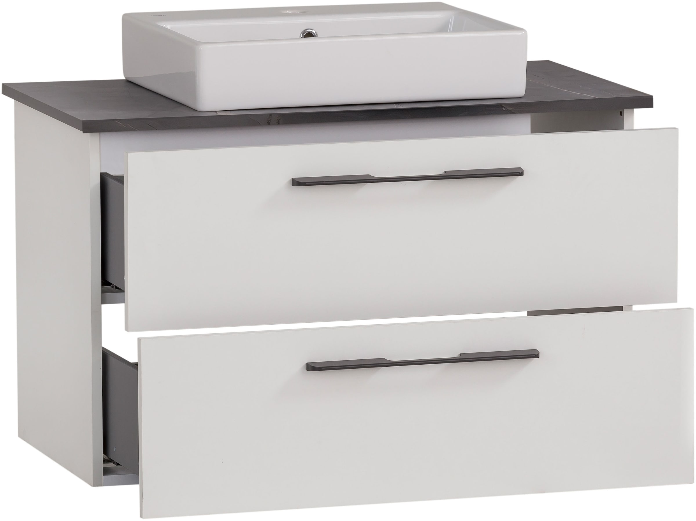 Schildmeyer Waschtisch »Maxim, Mattweiss + Marmor« 3 Stk. tlg. Made in Germany