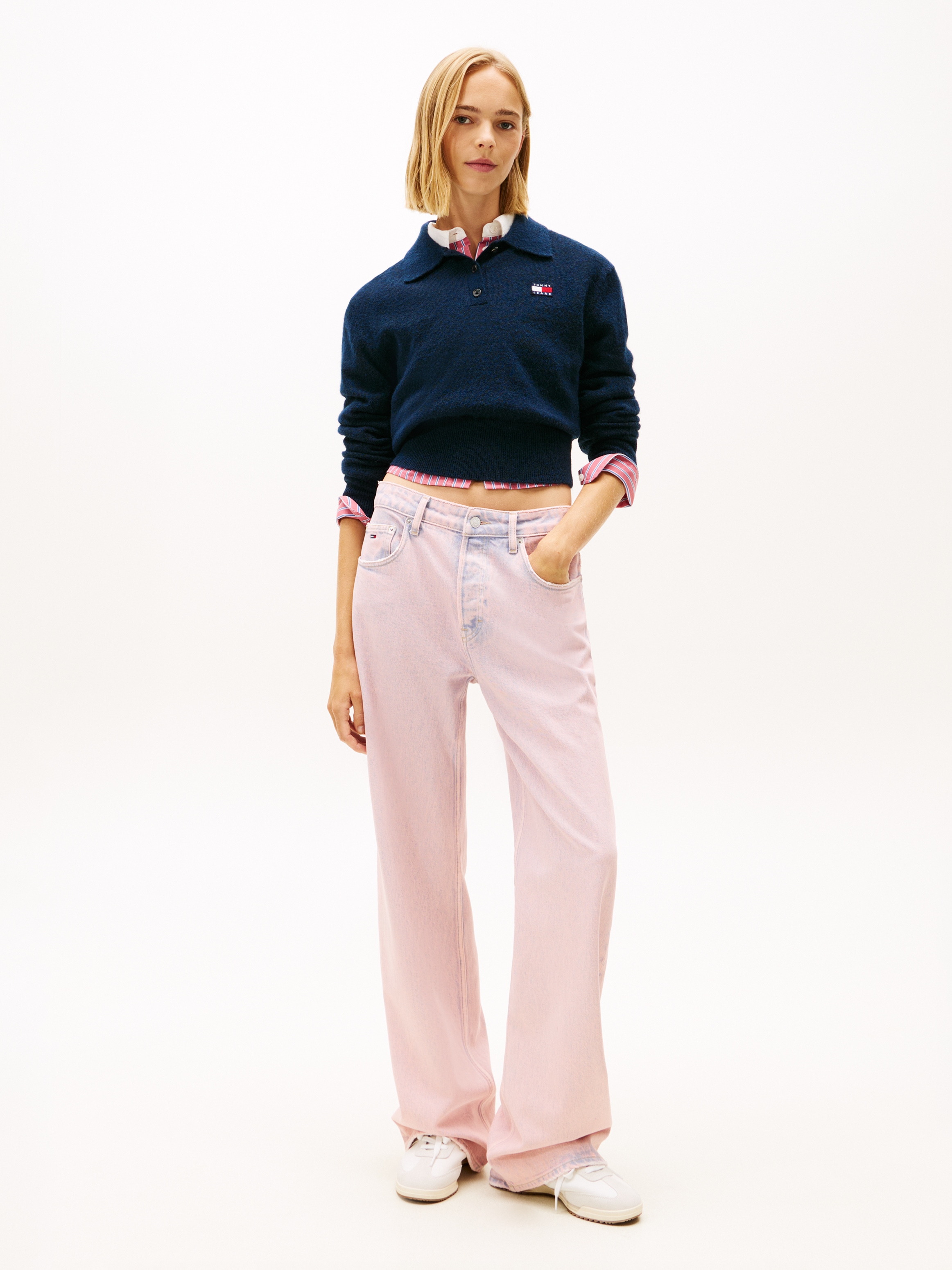 Tommy Jeans Strickpullover »TJW FLUFFY POLO SWEATER«