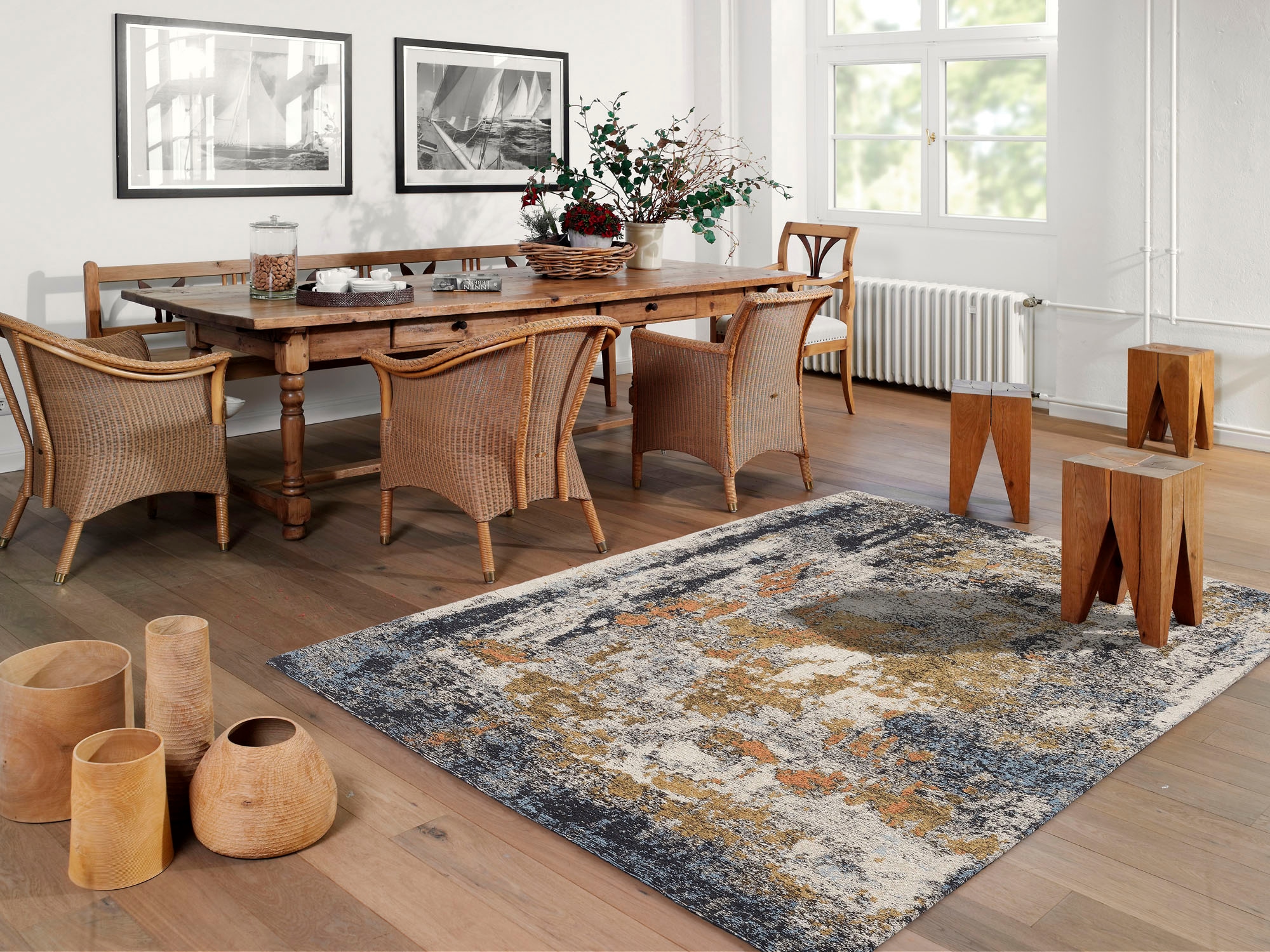 OCI DIE TEPPICHMARKE Teppich »FLORENTINA PALAIS« rechteckig 5 mm Höhe Flachgewebe, Wohnzimmer