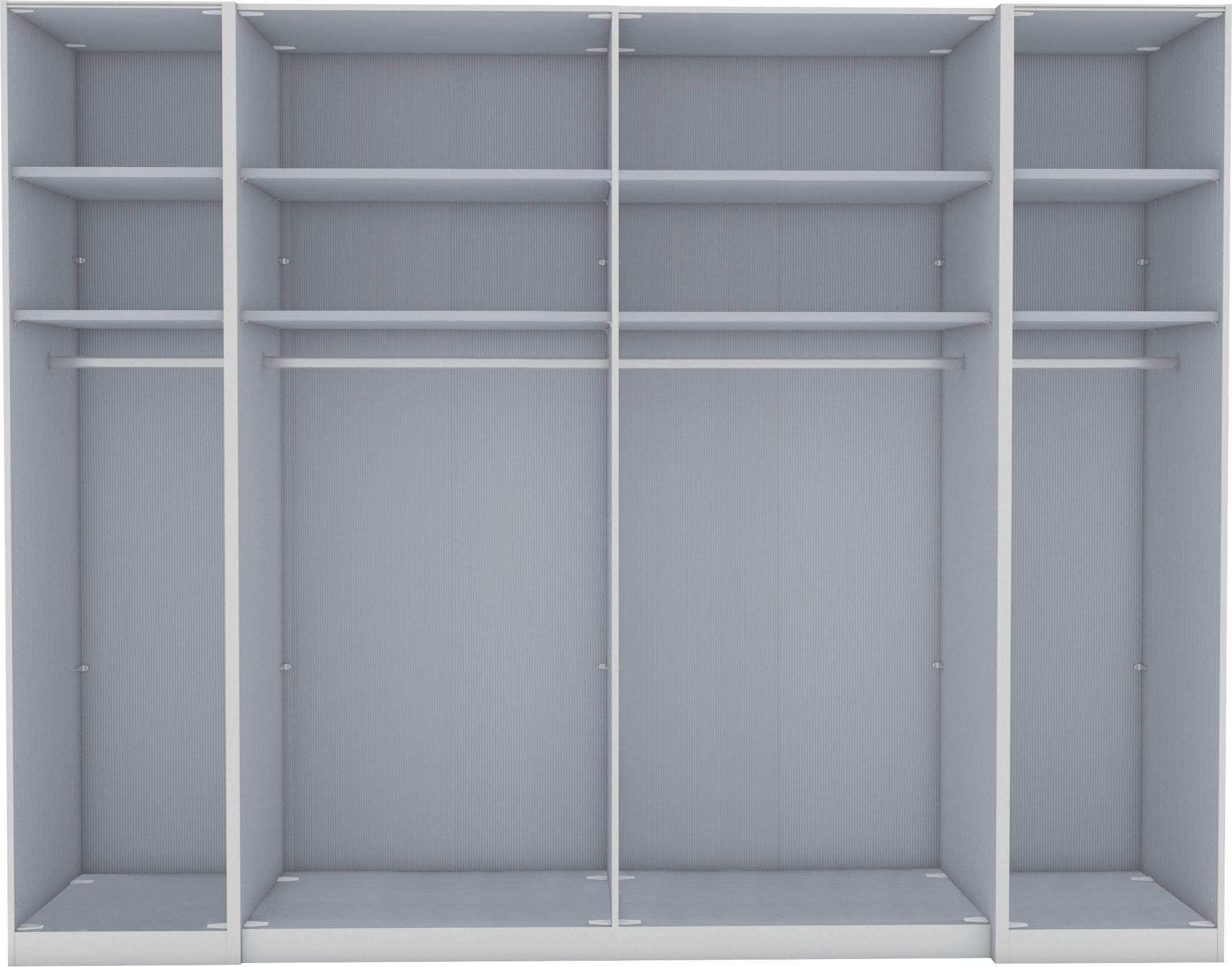 WIEMANN Armoire à portes battantes/coulissantes »Nizza« mit Glasfront und Spiegel