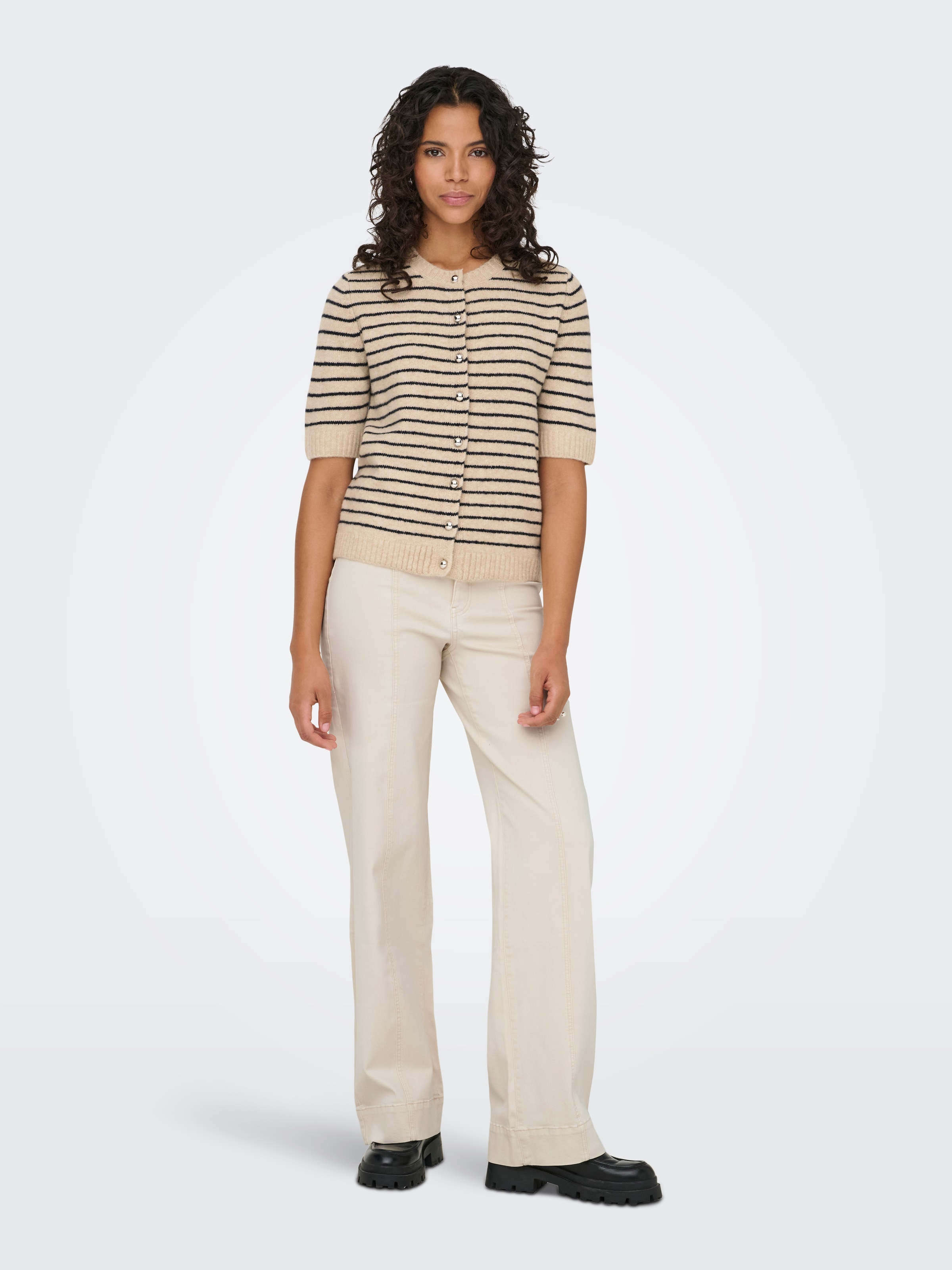 ONLY Veste en tricot »ONLCHESTER LIFE SS STRIPE CARDI CC KNT«