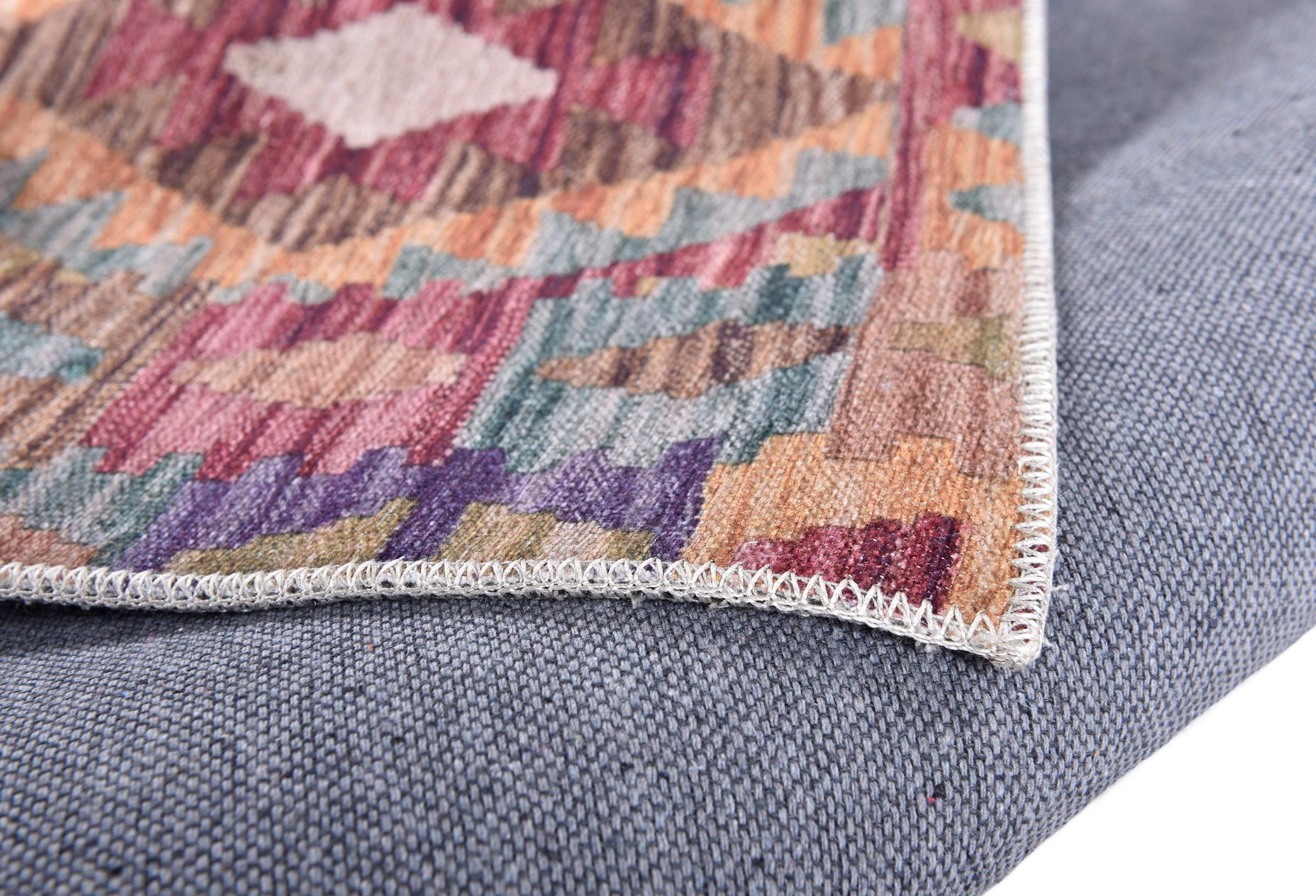 Gino Falcone Teppich »Cecilia 27593« rechteckig 3 mm Höhe Flachgewebe, bedruckt, Rauten Design, auch als Läufer