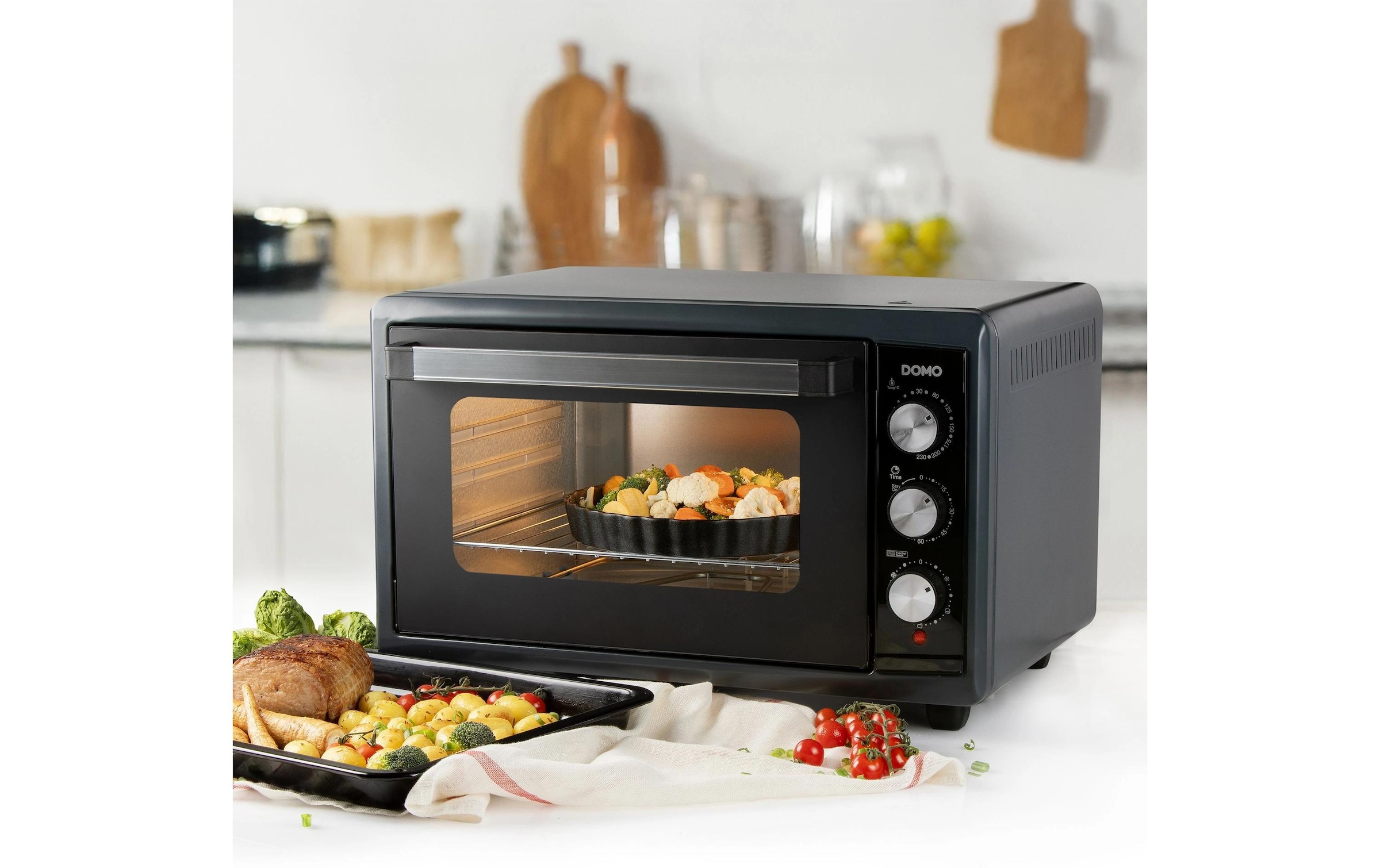 Domo Minibackofen »DO808GO 50 l« zum Backen, Braten, Grillen, Heissluft, Ober-/Unterhitze