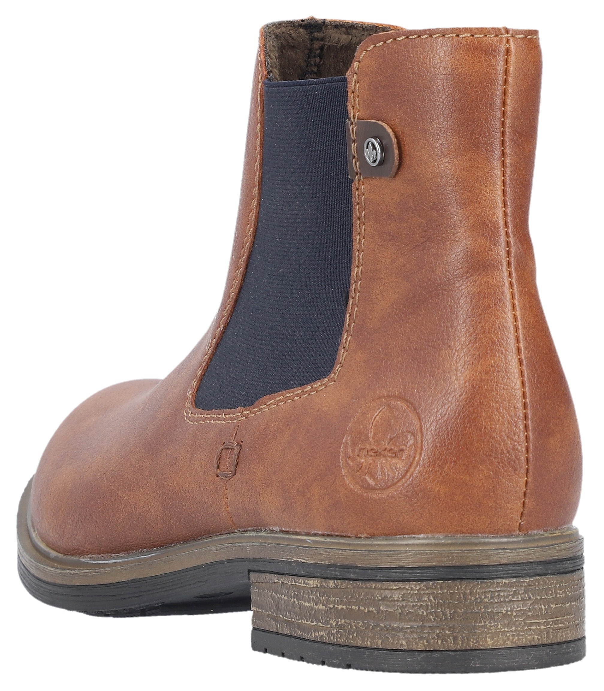 Rieker Chelseaboots  , Schlupfboots, Stiefelette, Blockabsatz, mit wärmendem Textilfutter