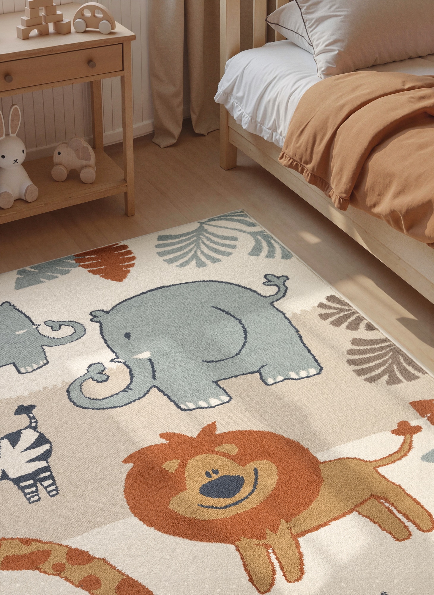 HANSE Home Tapis pour enfants »Savanna« Rectangulaire 10 mm Höhe Pflegeleicht, Weich, Kinderzimmer, Spielteppich, Spielunterlage