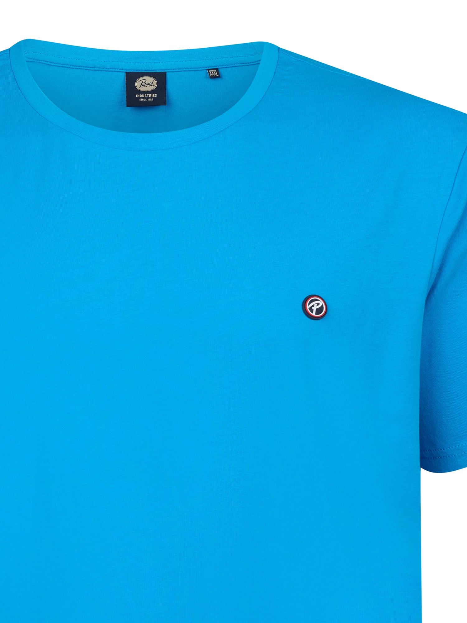 Petrol Industries Shirt à col rond mit Logo Stickerei