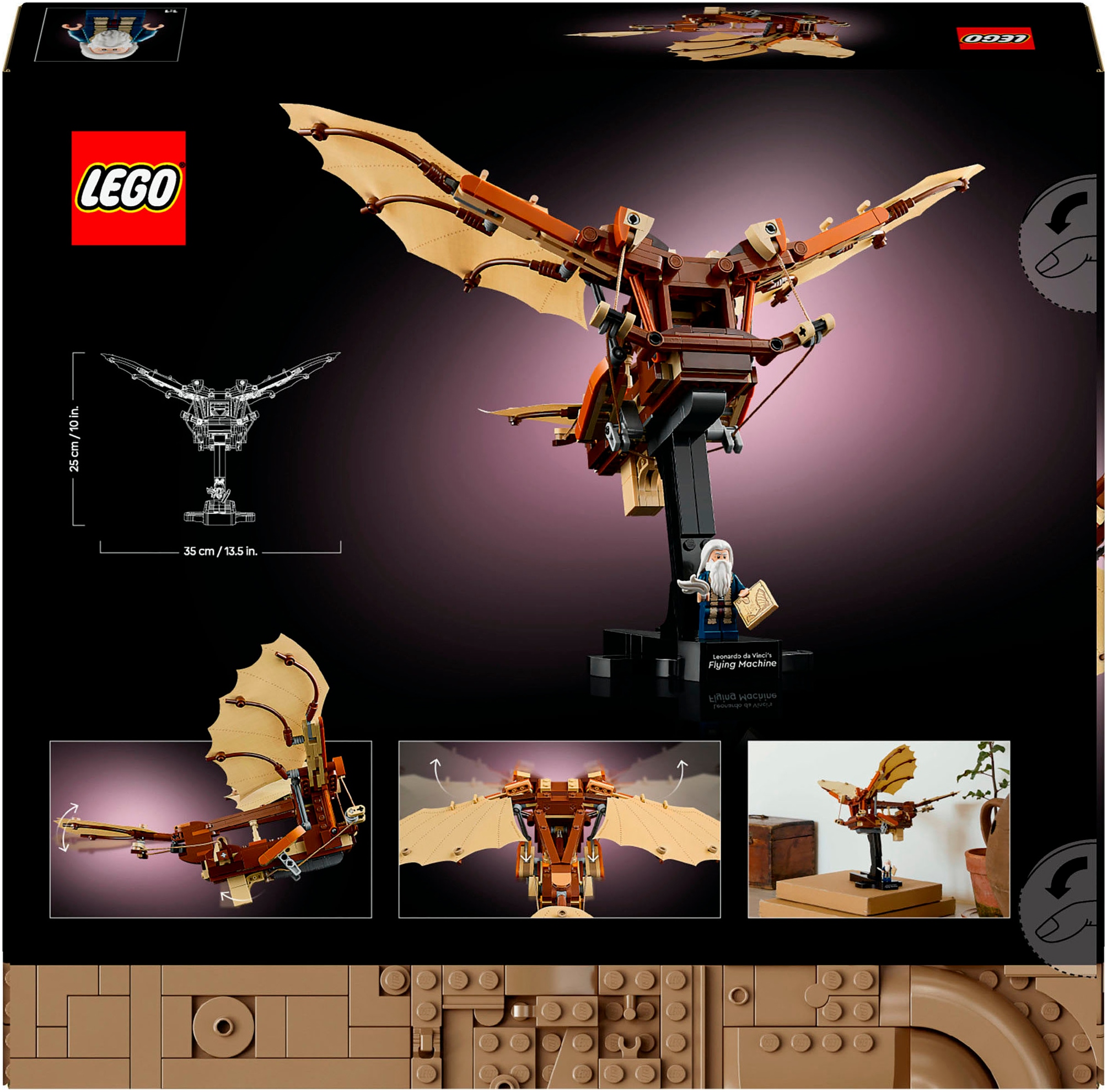 LEGO® Pions de construction »Leonardo da Vincis Fluggerät (10363), LEGO Icons« Made in Europe