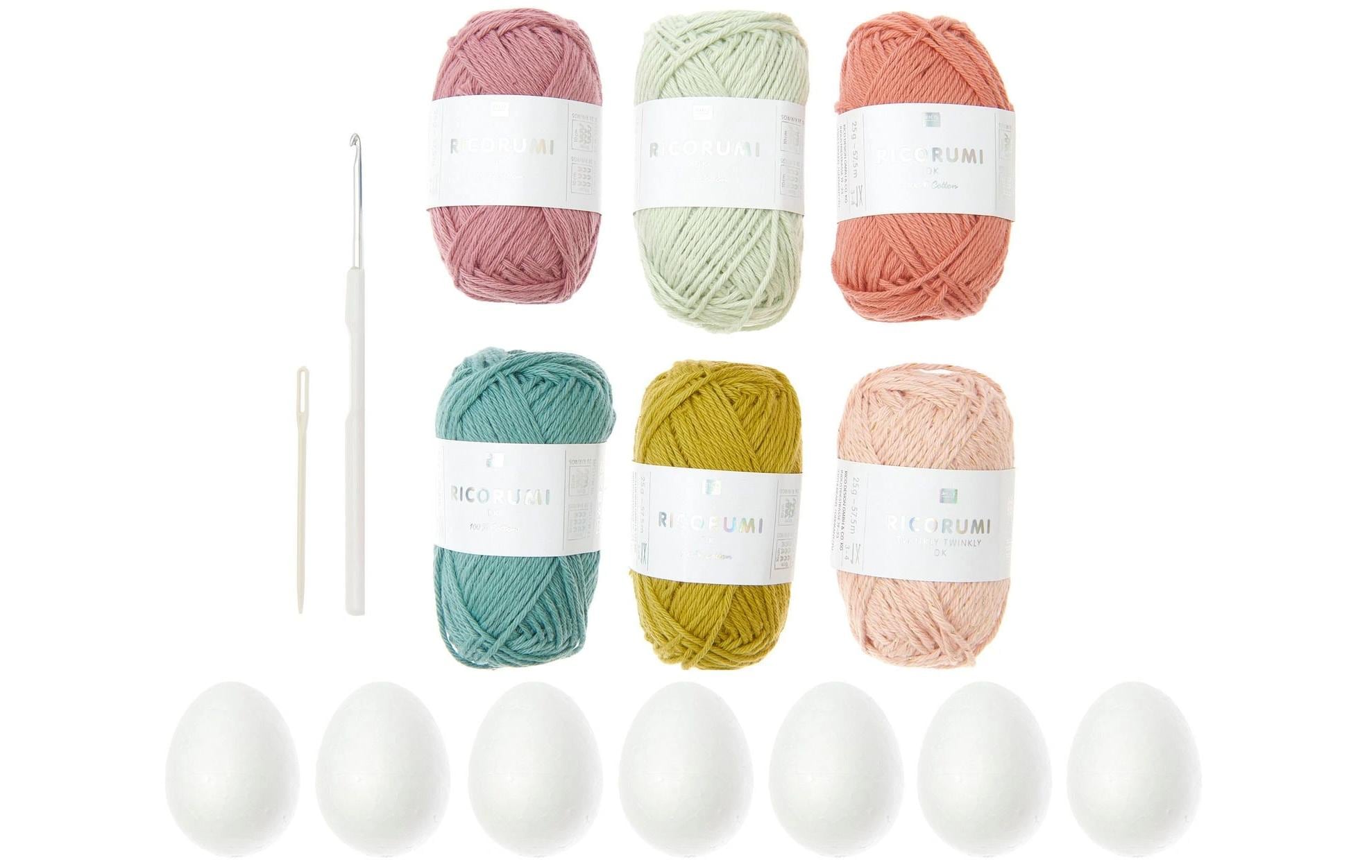 Rico-Design Verlag Set créatif »Häkeln Ricorumi Ostereier, Earthy«