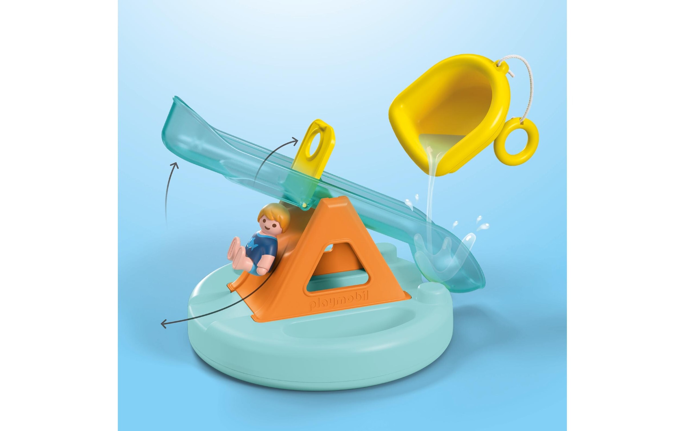 Playmobil® Spielbausteine »Junior AQUA: Badeinsel mit Wasserrutsche 71687«