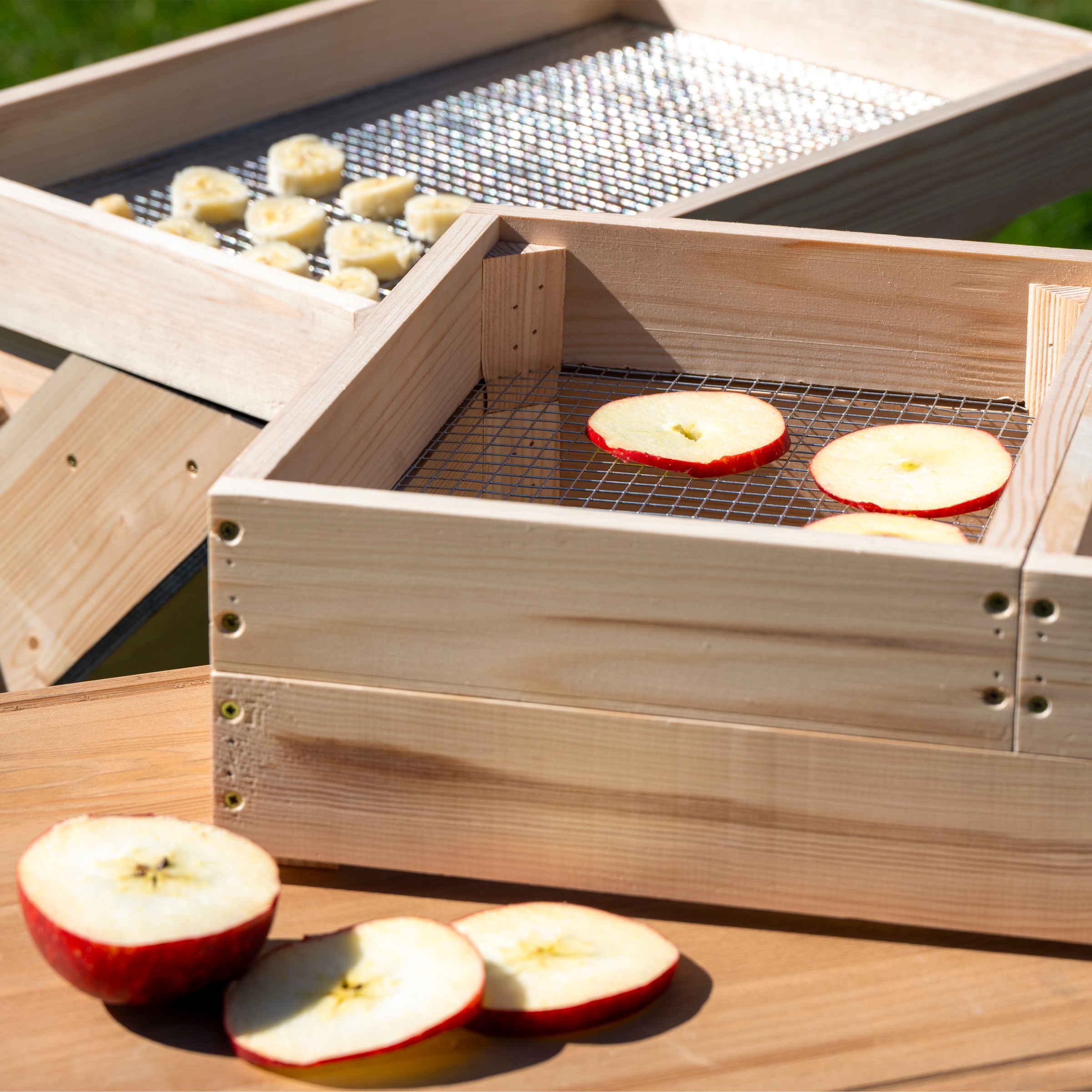 dobar Déshydrateur »Solar-Trockner aus Holz« pour sécher herbes, fruits et légumes