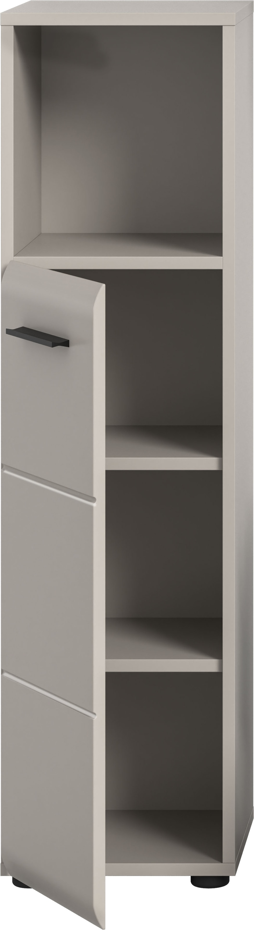 welltime Armoire intermédiaire »FLORENZ,  Höhe 110 cm, 1 Tür, 2 Fachböden, 1 offenes Fach« TOPSELLER!, 1 cuis tlg. Türanschlag wechselbar, hochwertige MDF Front, Badschrank, Bad