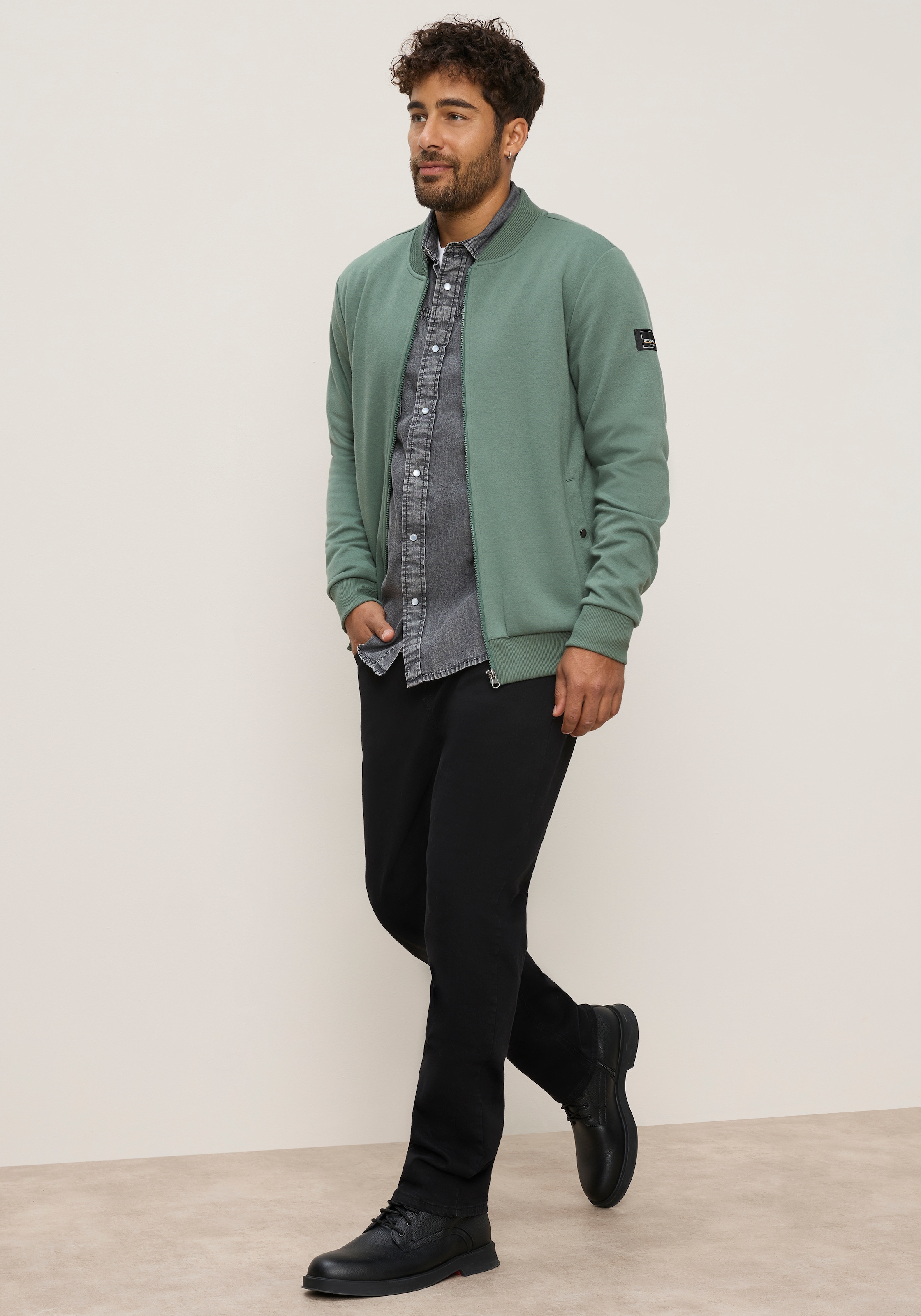 Bruno Banani Veste sweat avec col montant et poches passepoilées