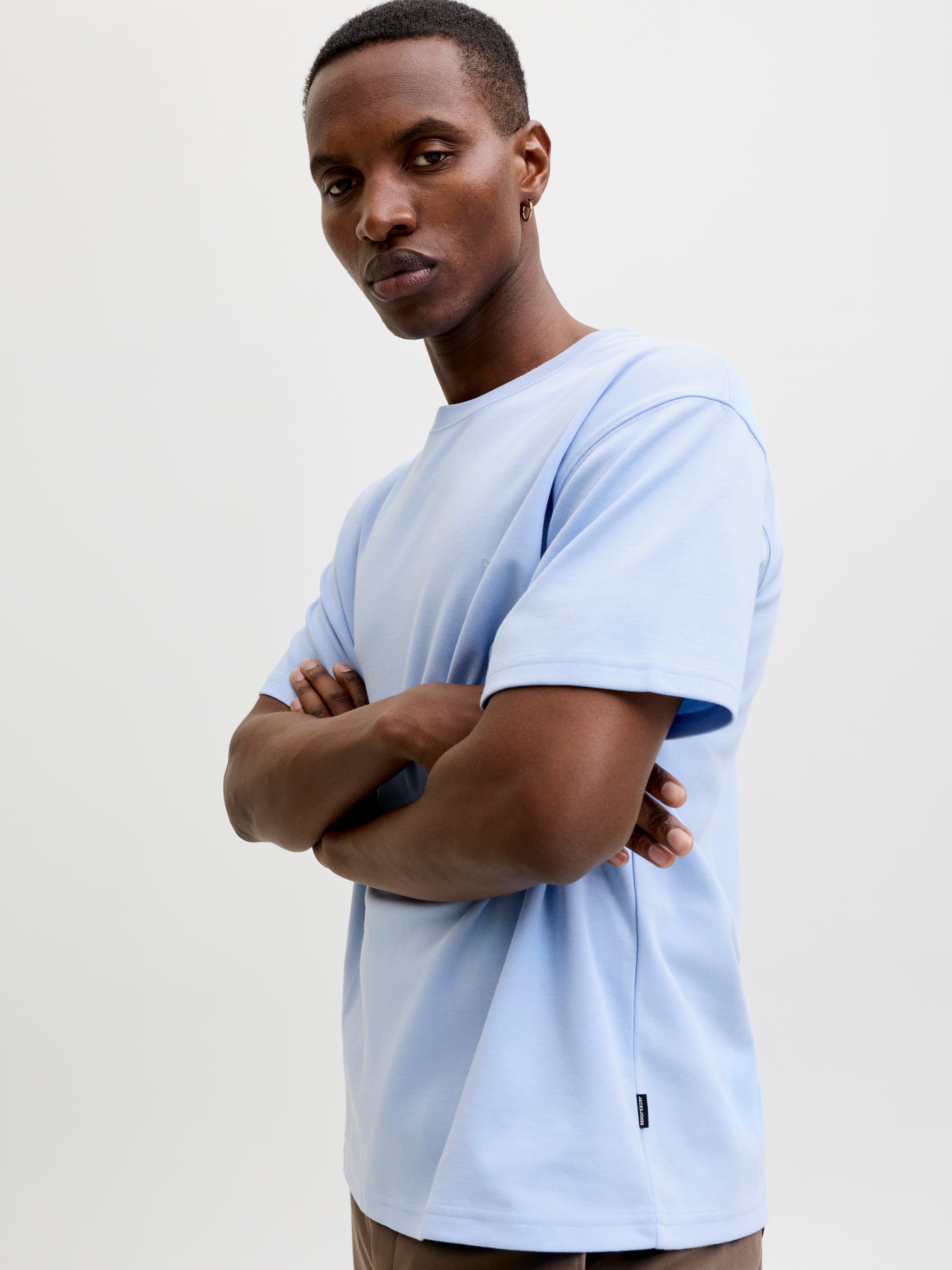 Jack & Jones Kurzarmshirt »JPRBLAETHAN SS LOGO TEE SN« Materialmix, regular fit