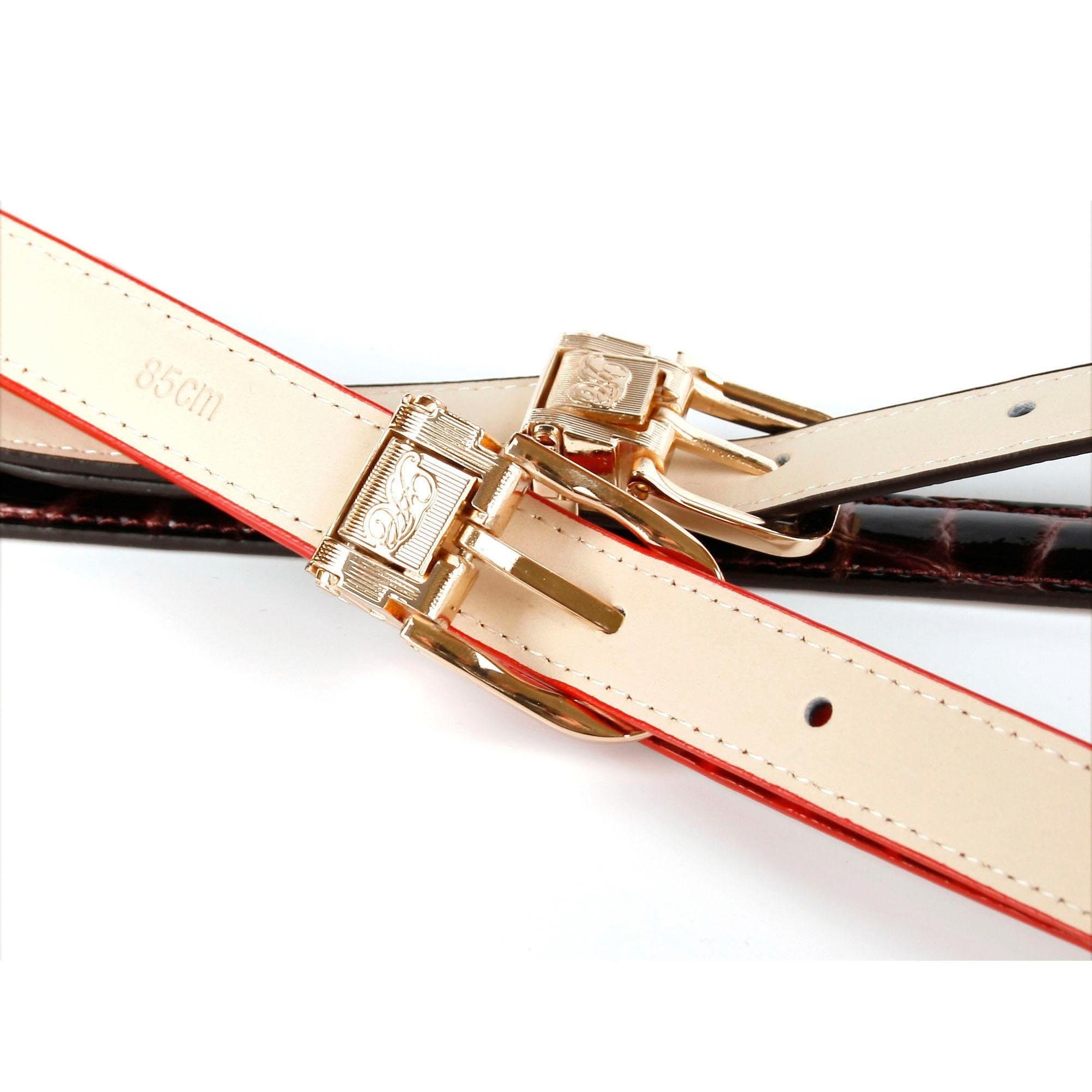 Anthoni Crown Ceinture en cuir Gürtel aus innovativem Leder mit kleiner eckiger Schliesse